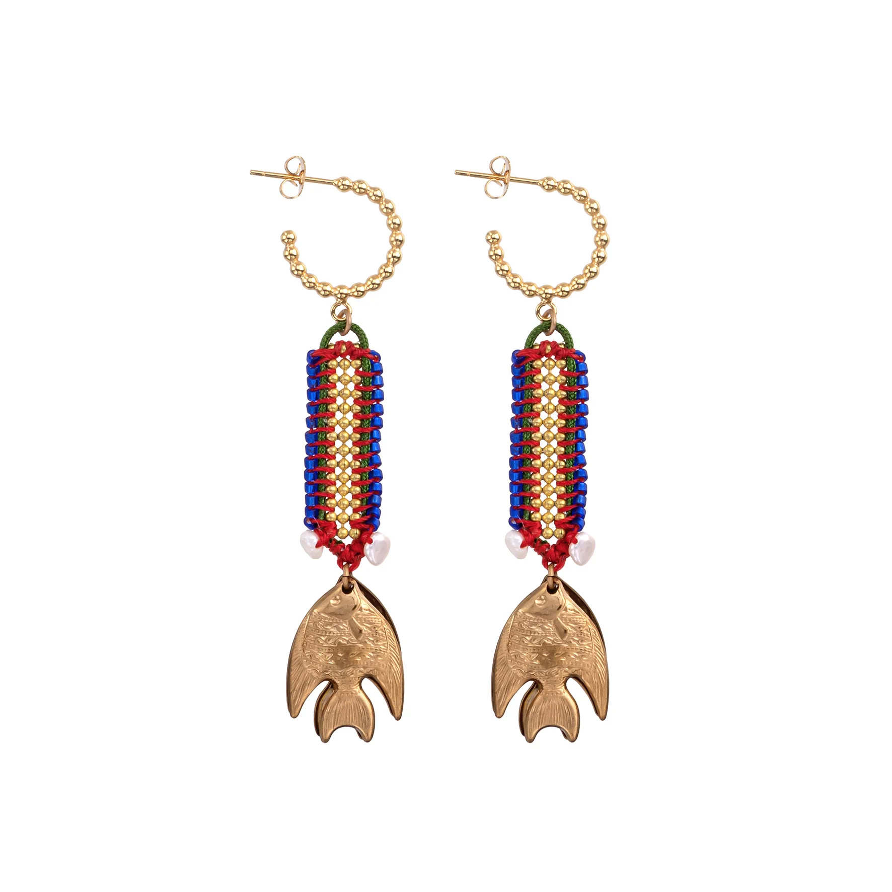 Green Long Earrings Queen of Sheba Set, Orla