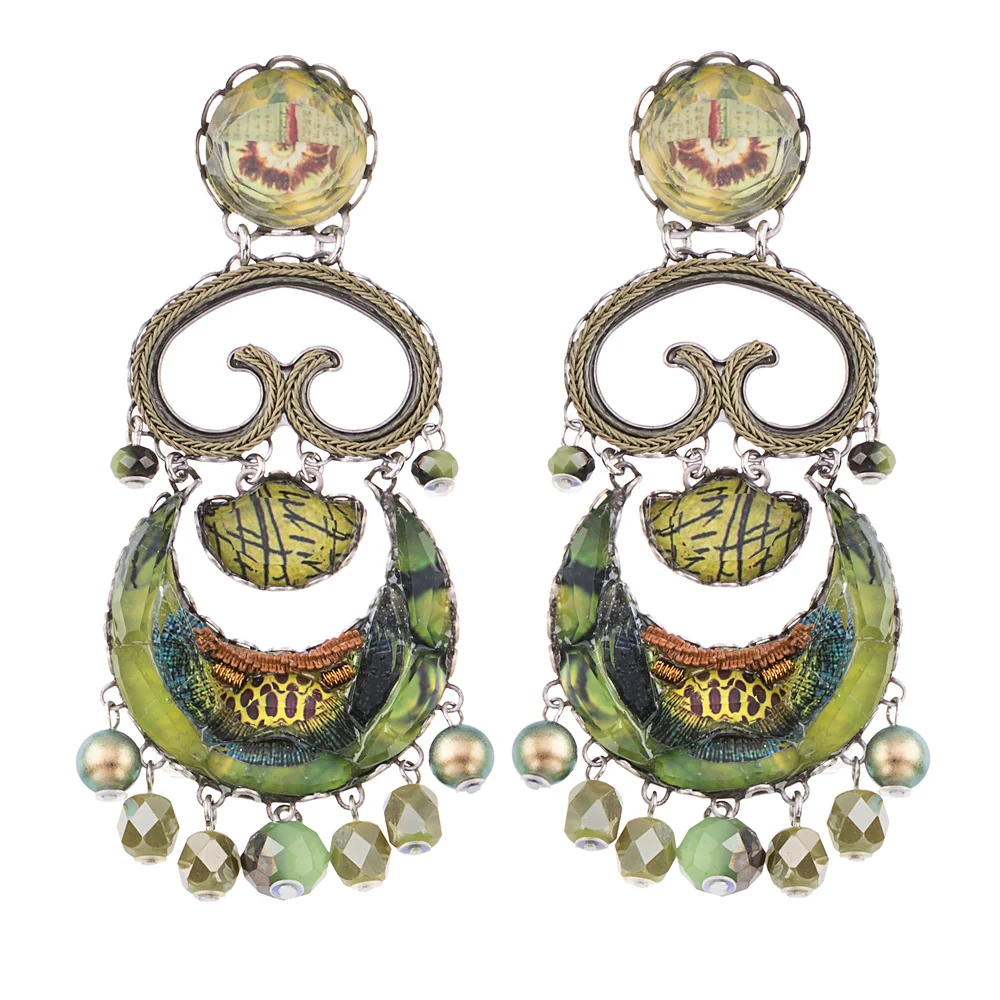 Green Meadow, Juniper Earrings