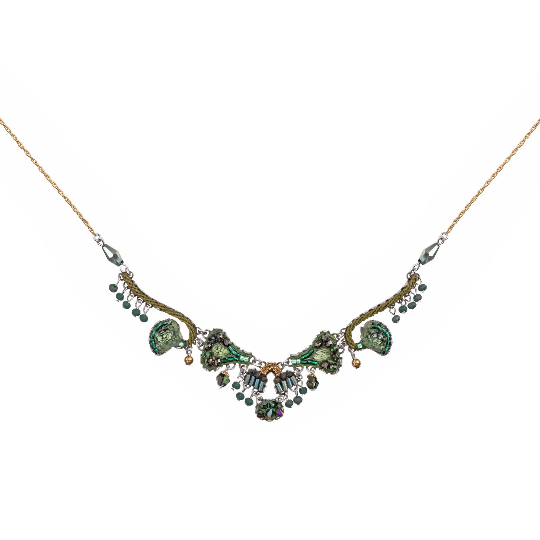 Green Vibrant Necklaces Viridian Mood Set, Siofra