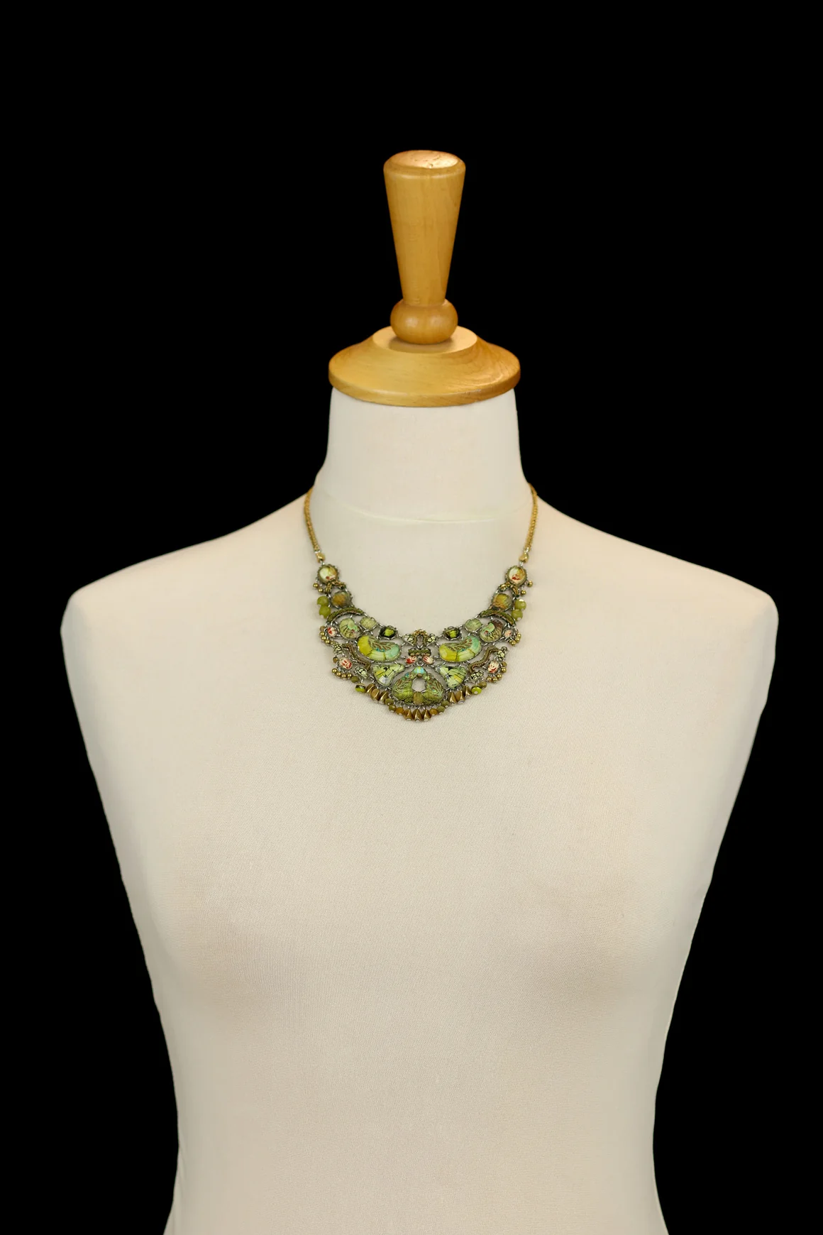 Green Vintage Necklaces Dusk Set, Fawziya - Image 2