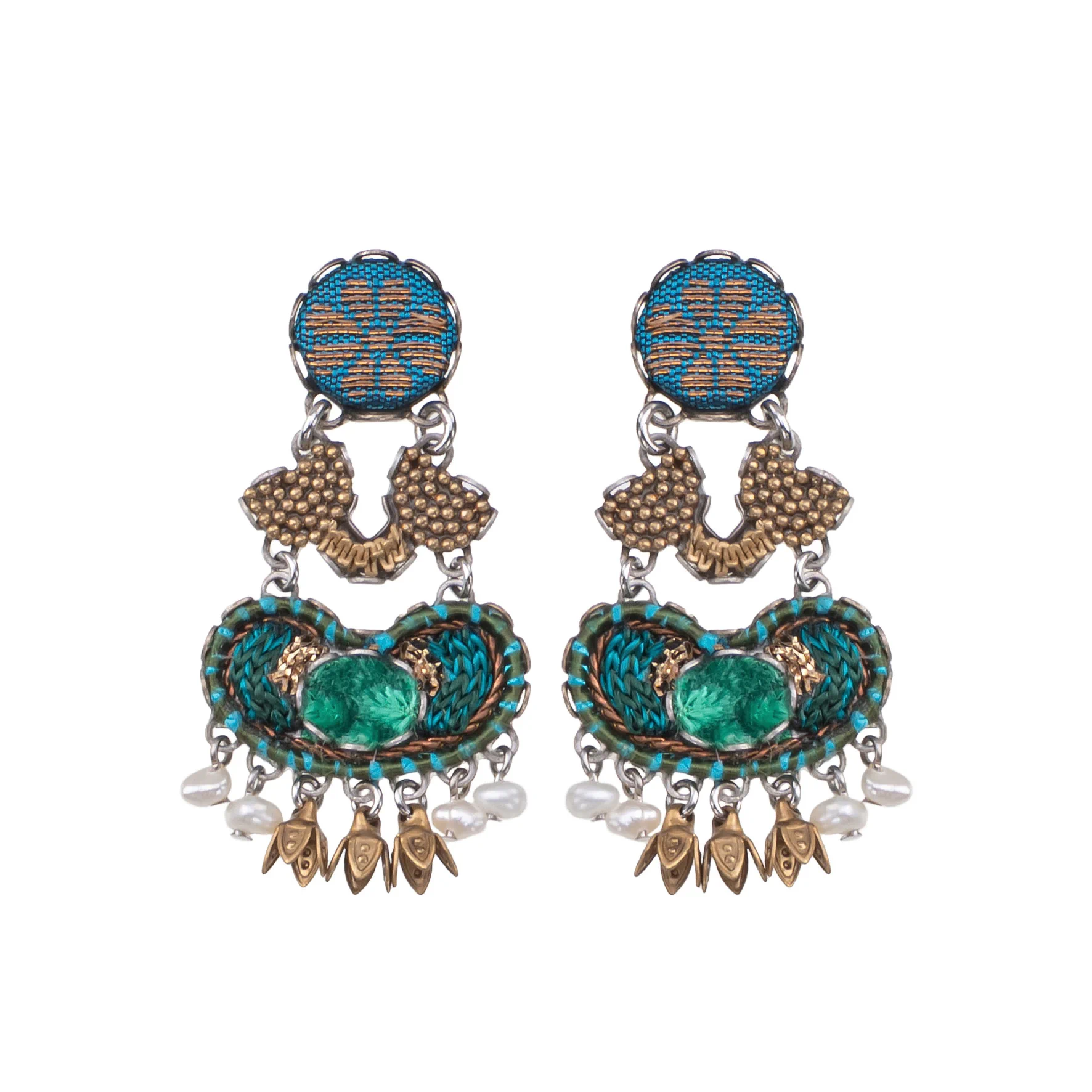 Green Vitage Earrings Royal Velvet Set, Richelle