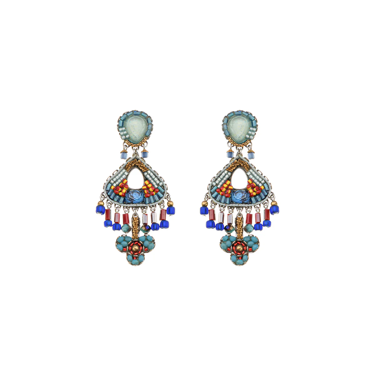 Heatwave Set, Handmade Beaded Earrings, Sunset