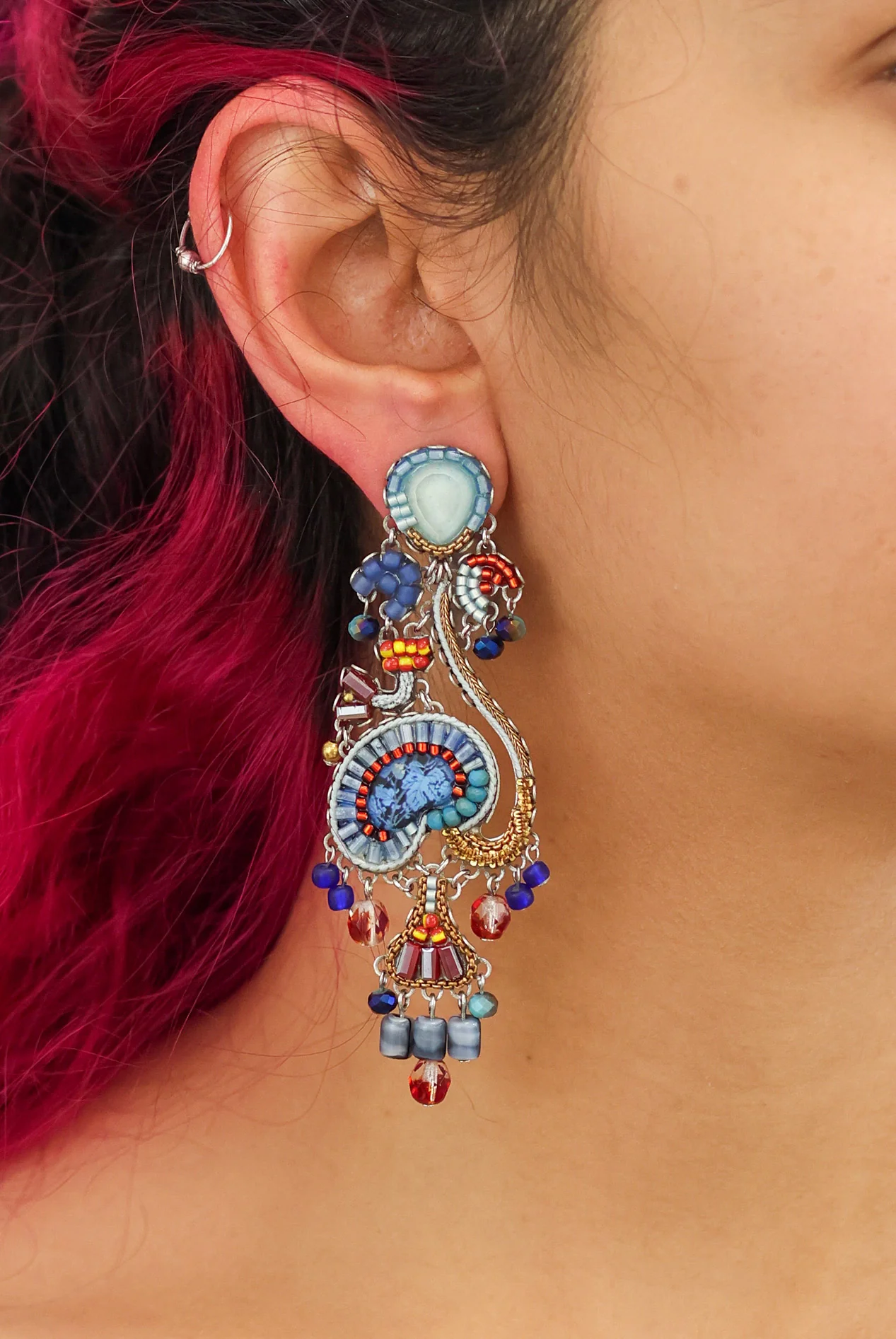 Heatwave Set, Long Statement Earrings, Summer - Image 2