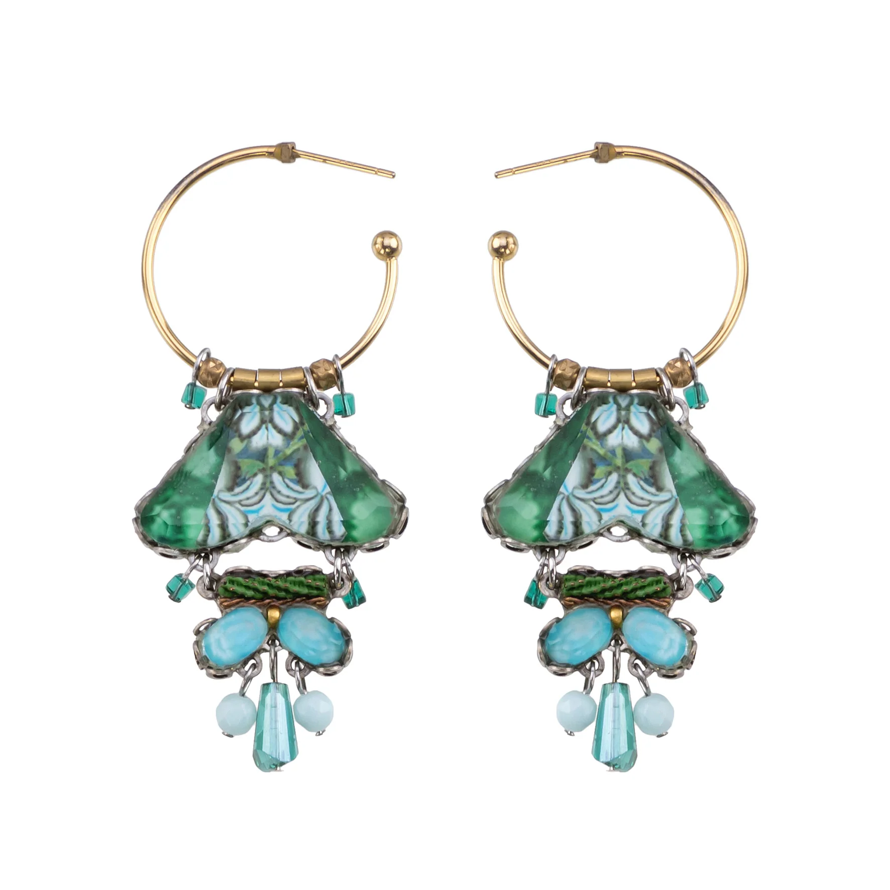 Hoop Earrings Meadow Set, Elowen
