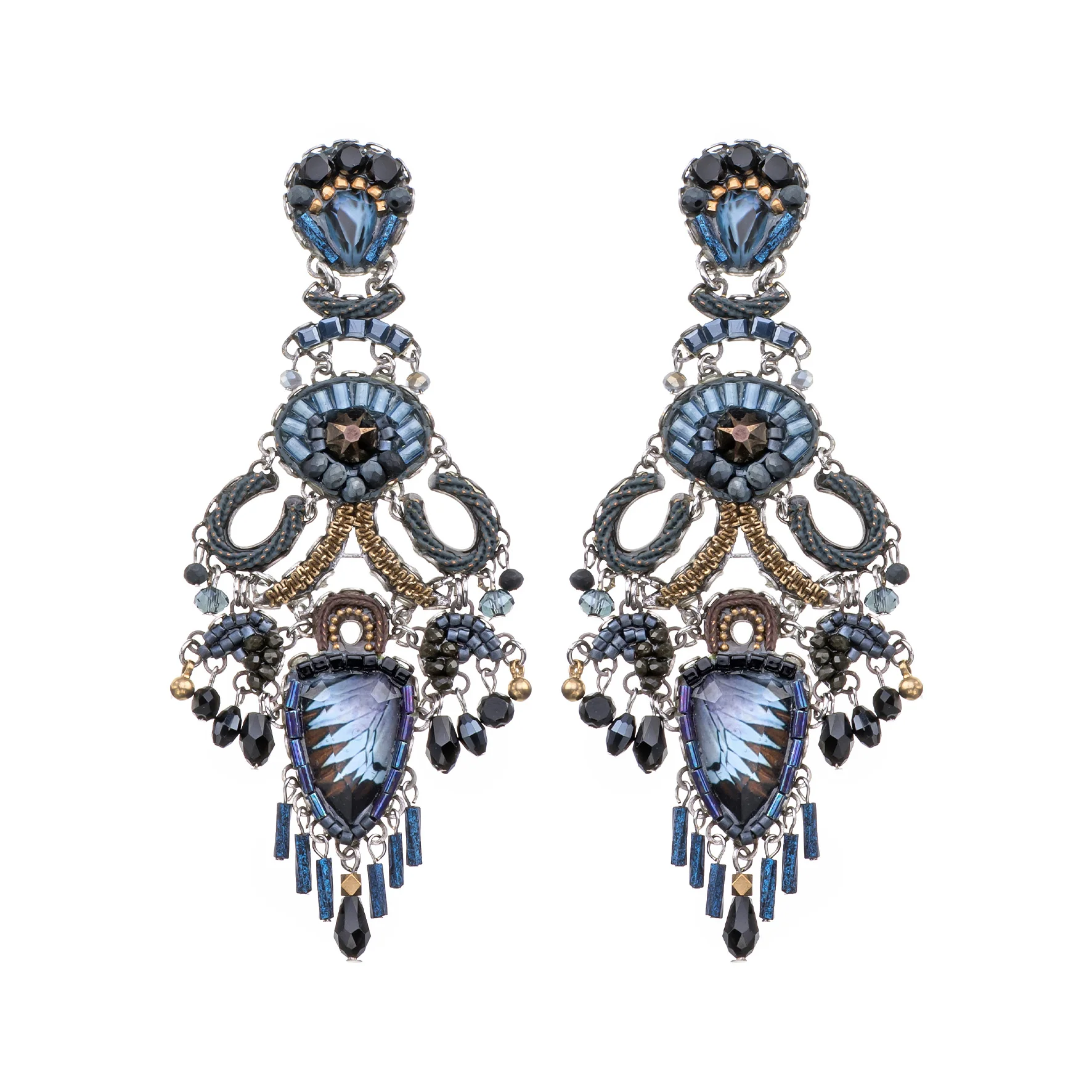 Indigo Summits Set, Nightmaris Earrings
