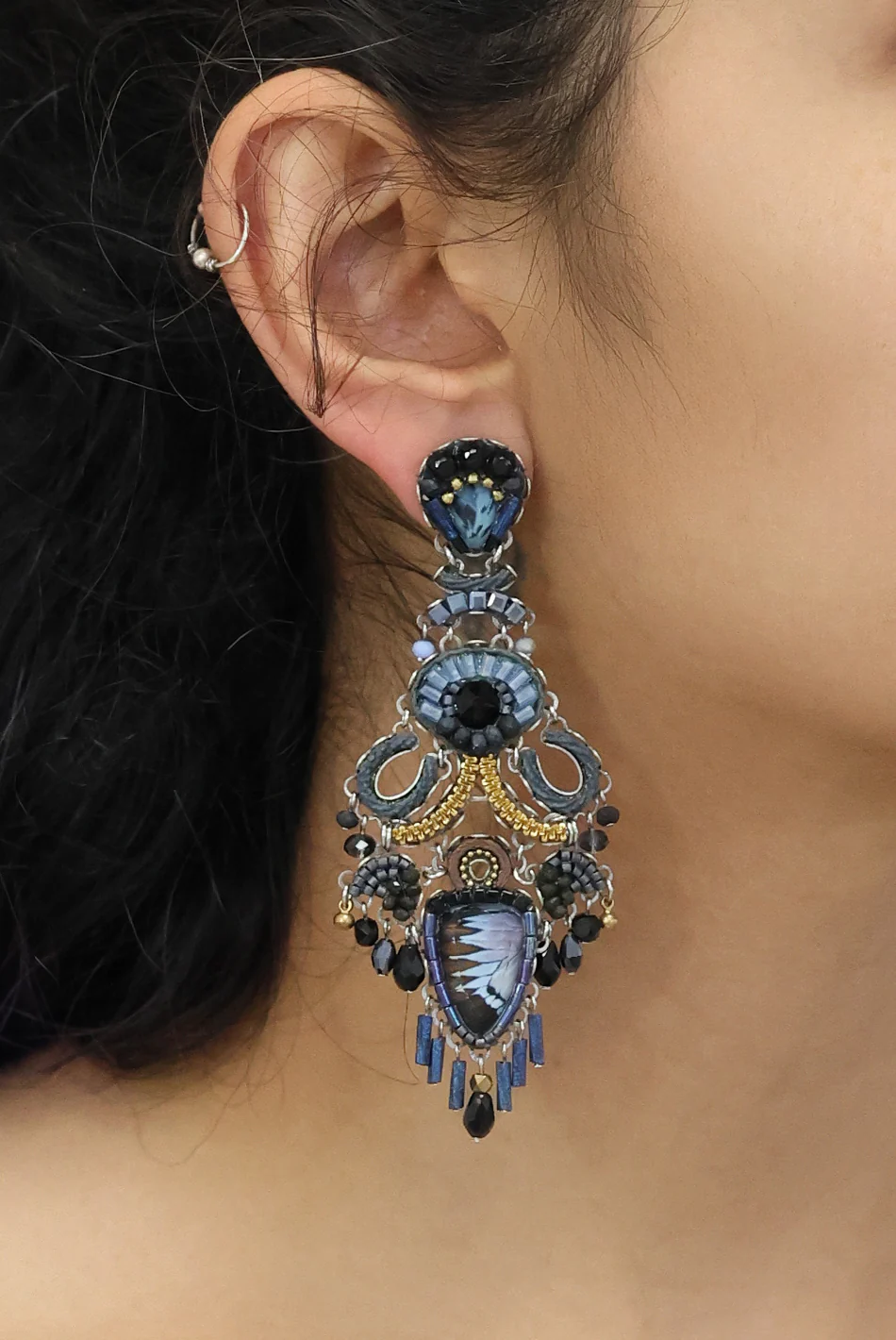 Indigo Summits Set, Nightmaris Earrings - Image 2