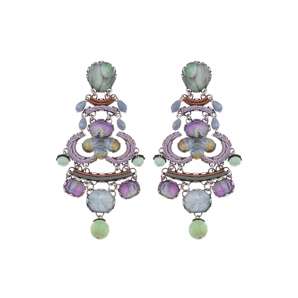 Lavendar Fields, Lresine Earrings