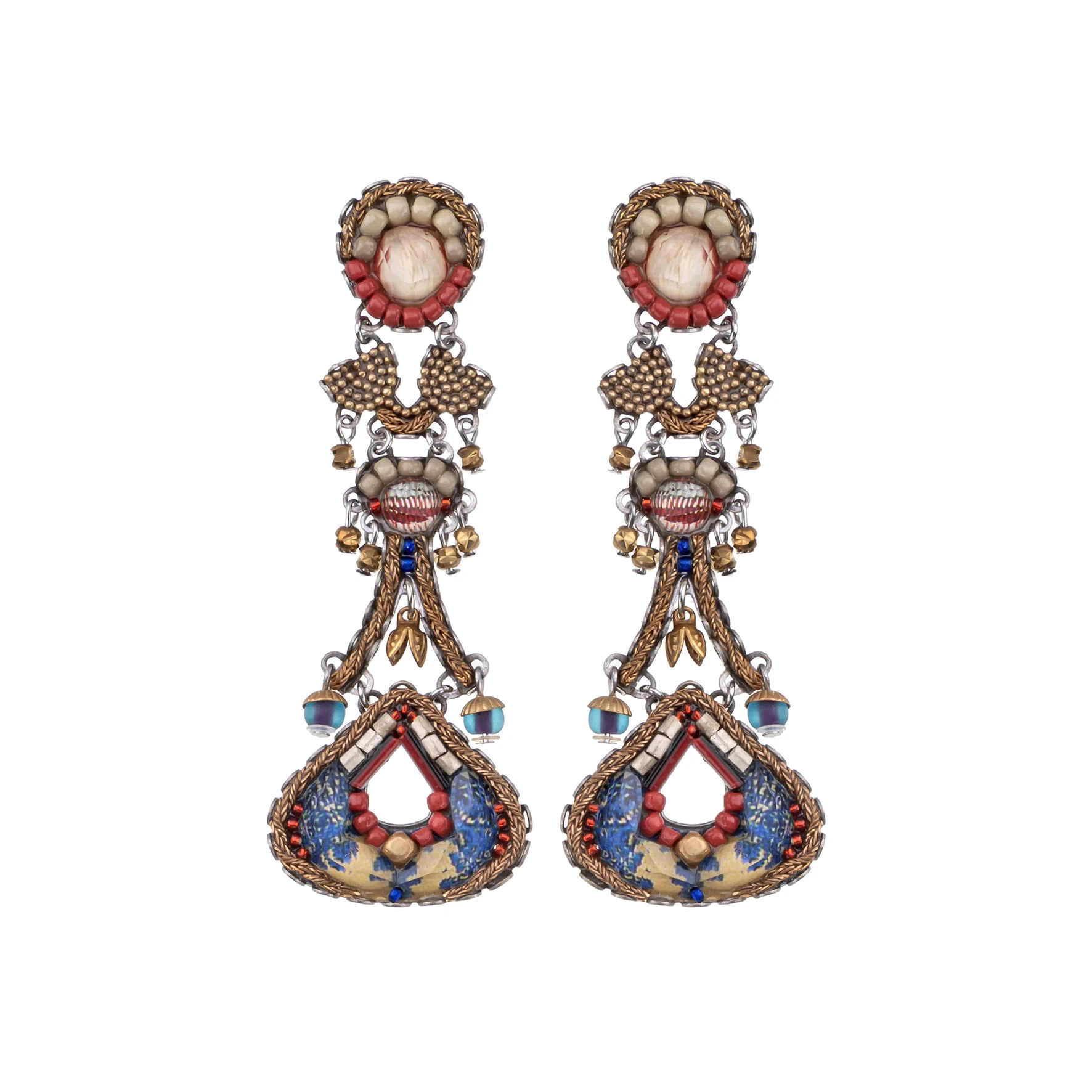 Long  Earrings Desert Landscape Set, Calm