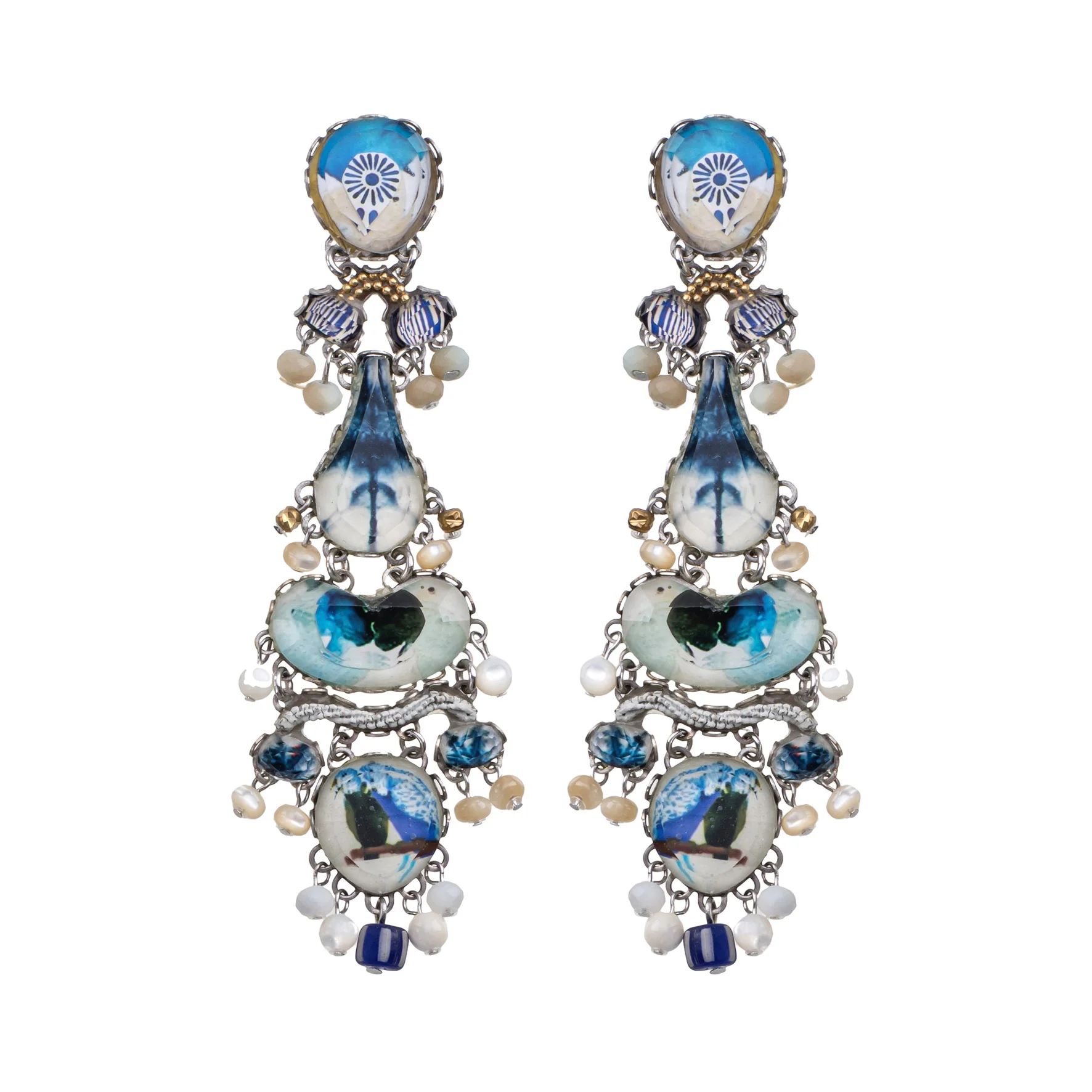 Long Earrings Fresh Waters Set, Yuki