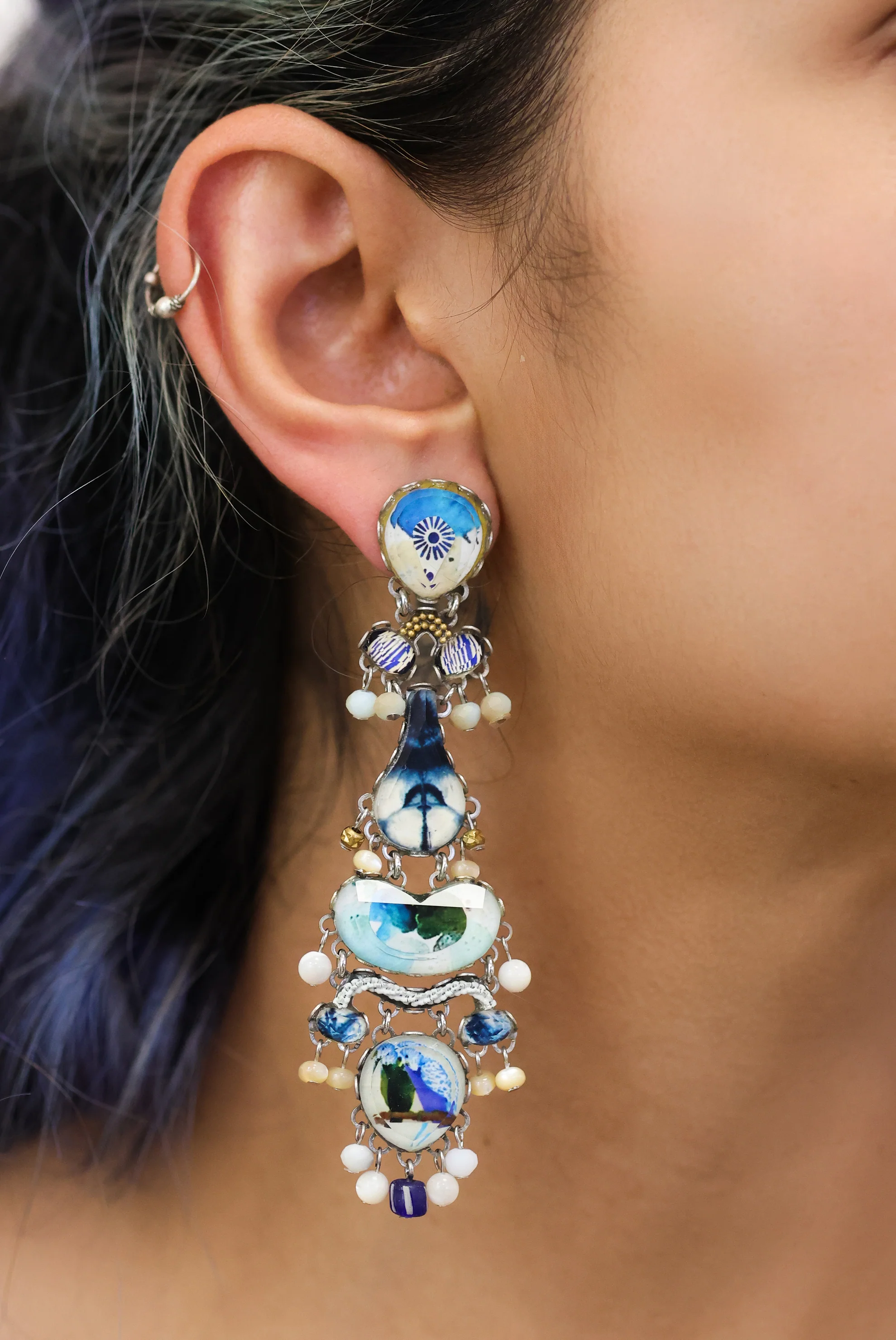 Long Earrings Fresh Waters Set, Yuki - Image 2