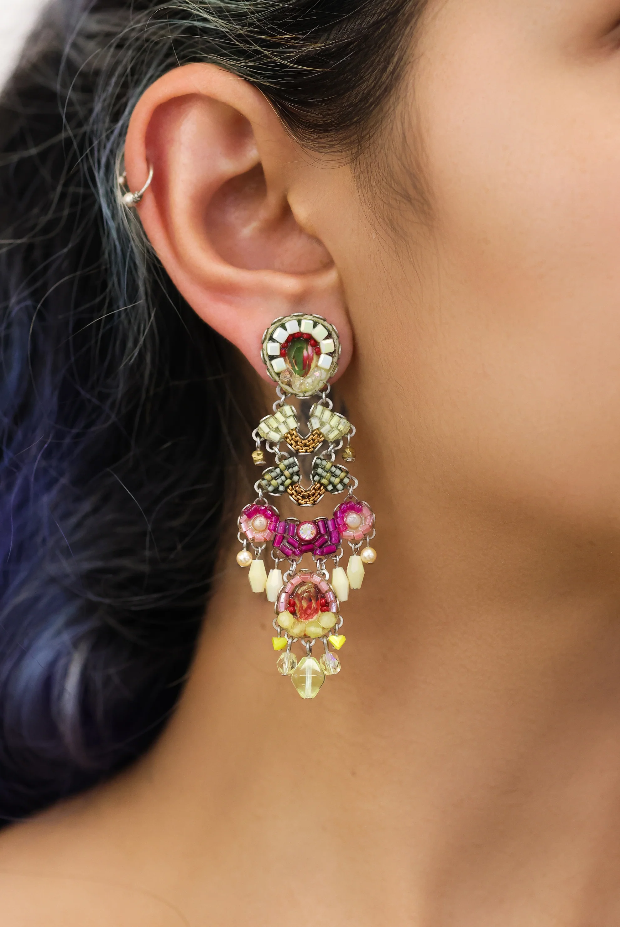 Long Earrings Lemonade  Set, Jaune - Image 2