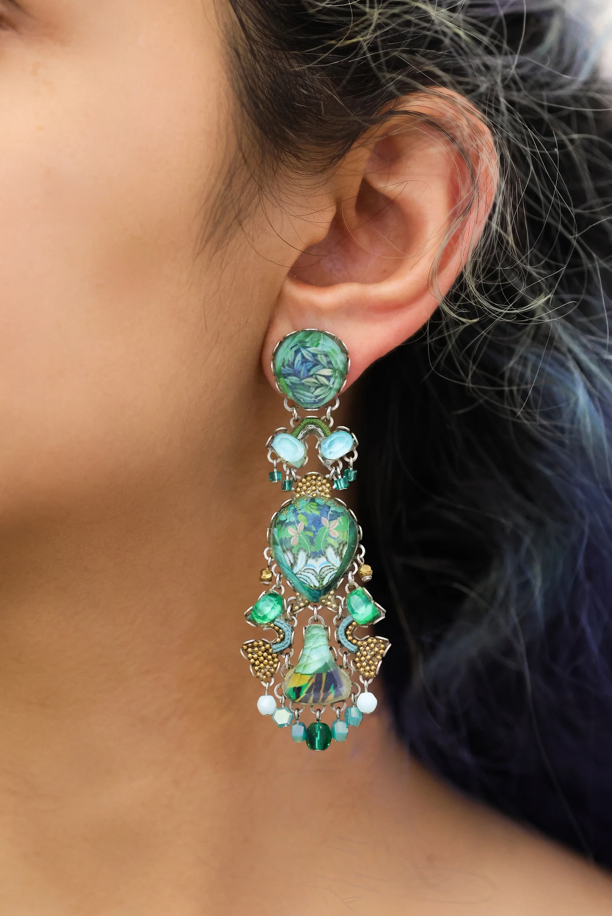 Long Earrings Meadow Set, Linden - Image 2