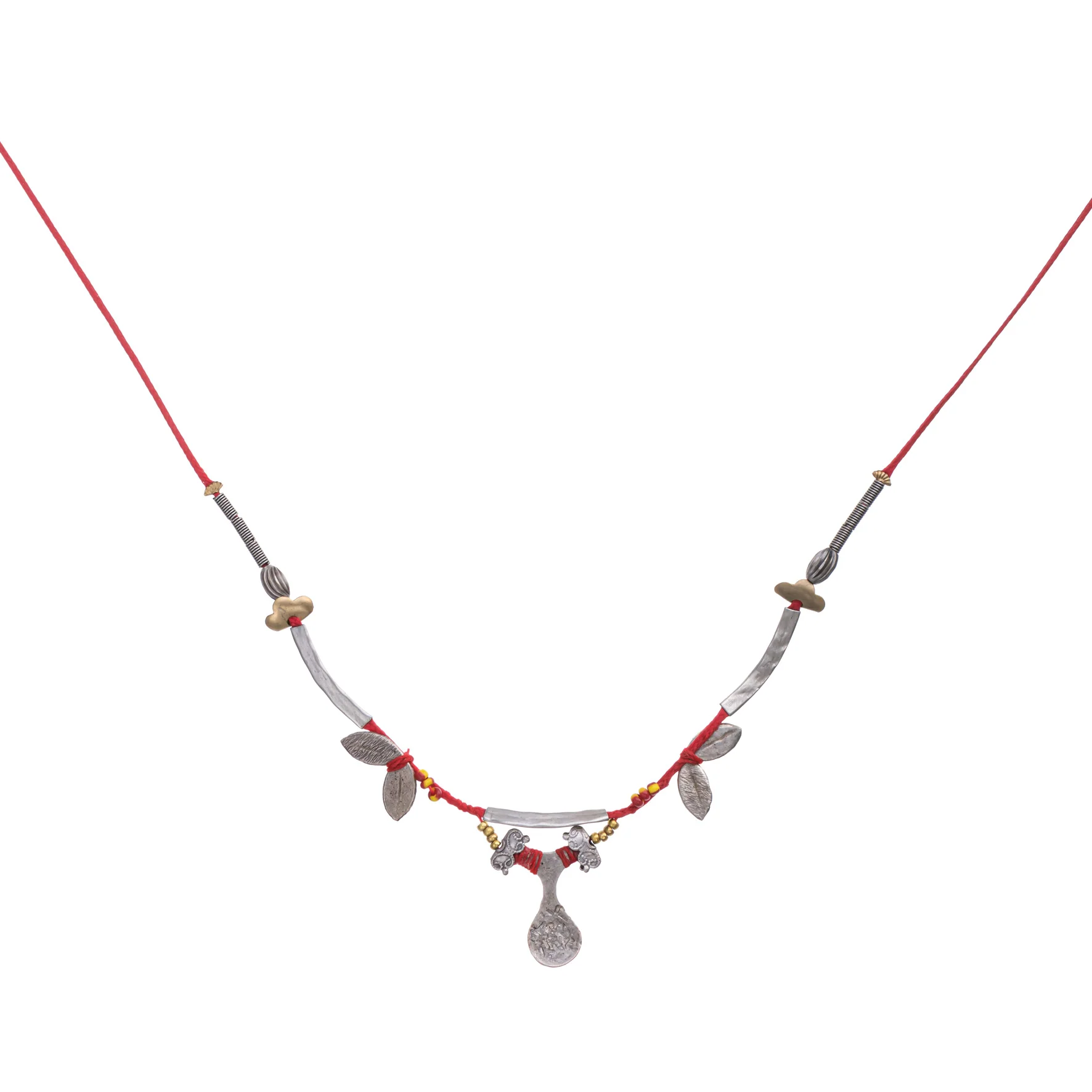 Metal Bloom Set, Naturae Necklace
