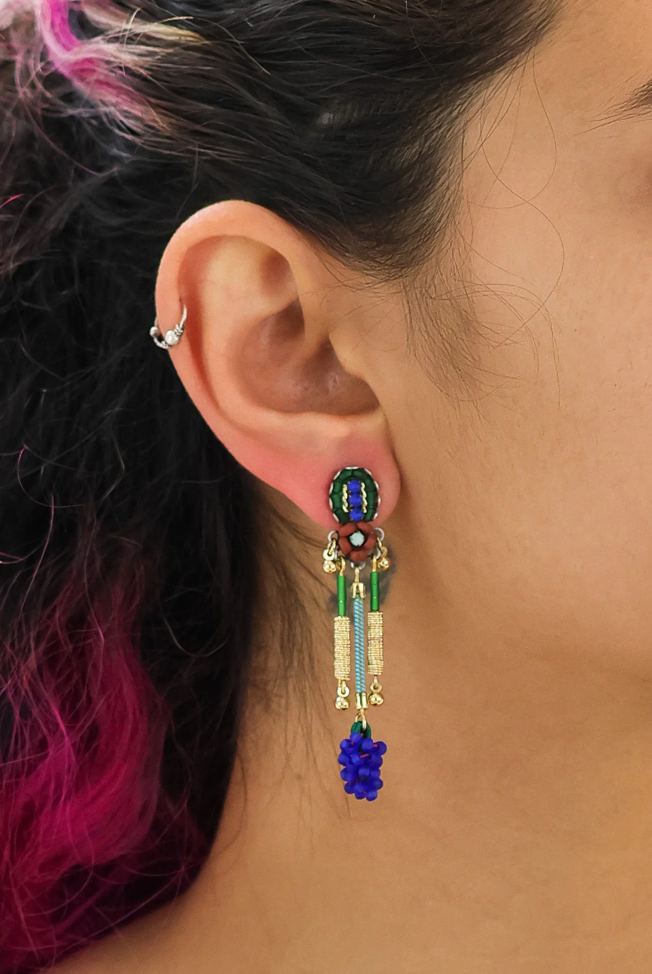 Mid Season Set, Beaded Mariva Earrings - Image 2