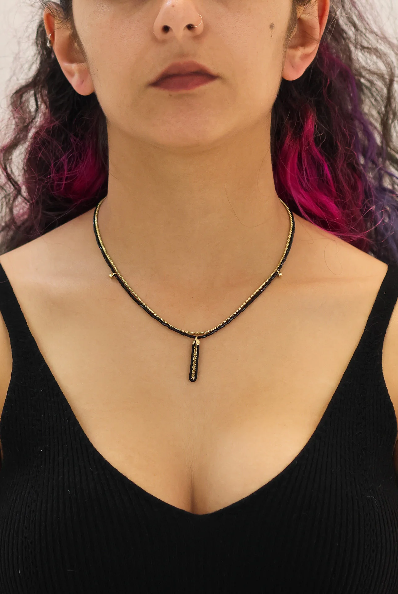 Mid Season Set, Black Beaded Cahya Necklace - Image 2