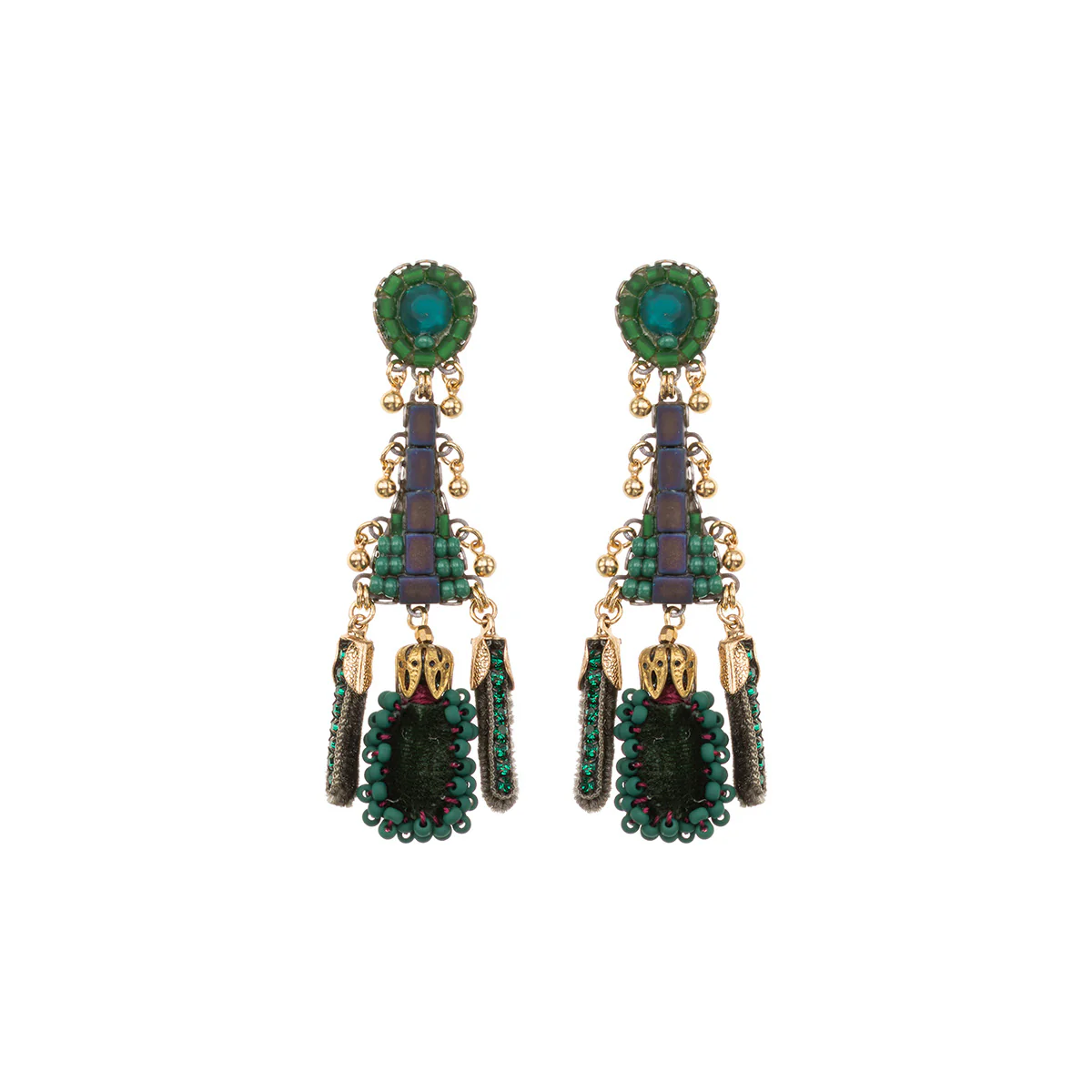 Mid Season Set, Long Festive Talah Earrings