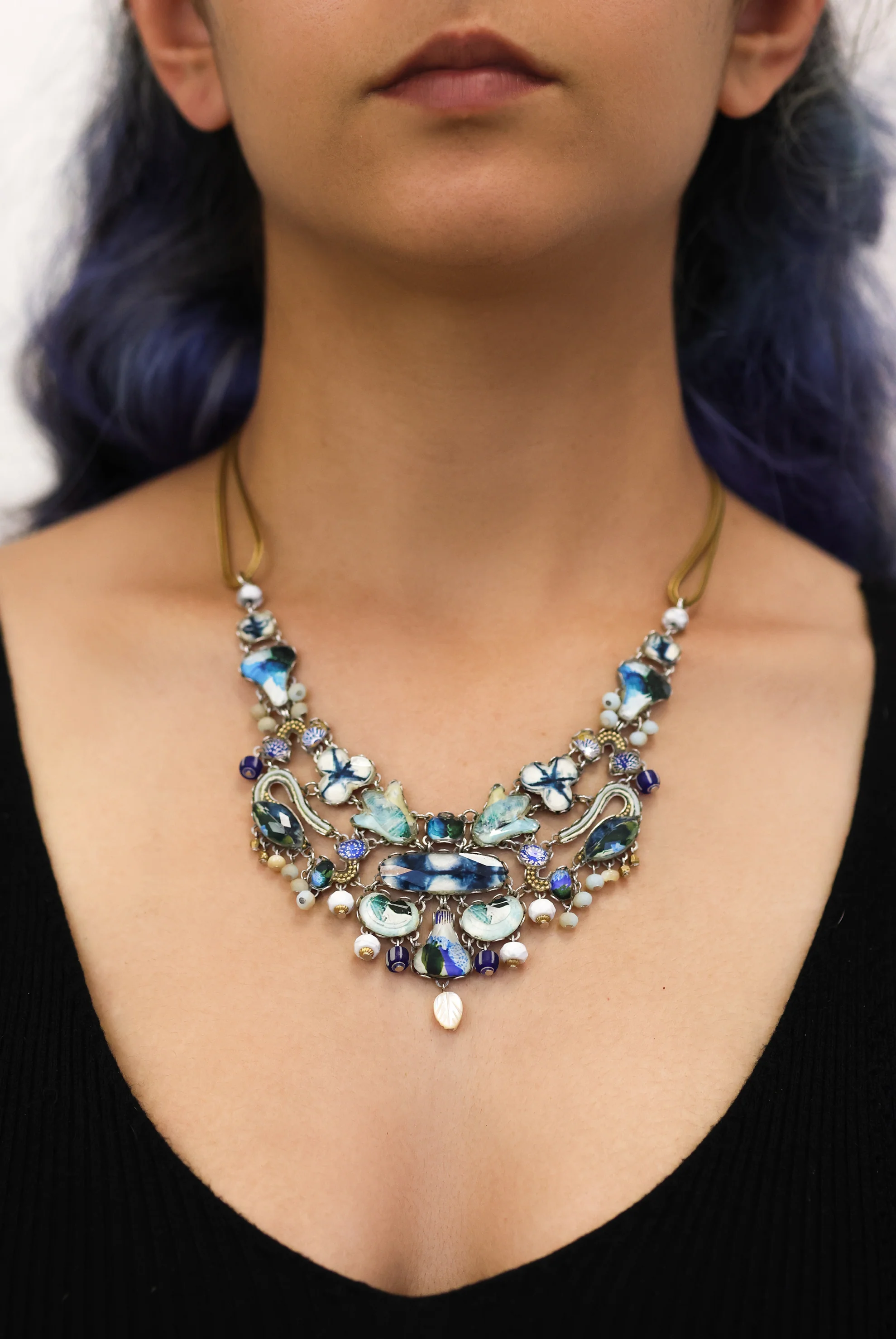 Mint Statement Necklace Fresh Waters Set, Gwyneira - Image 2