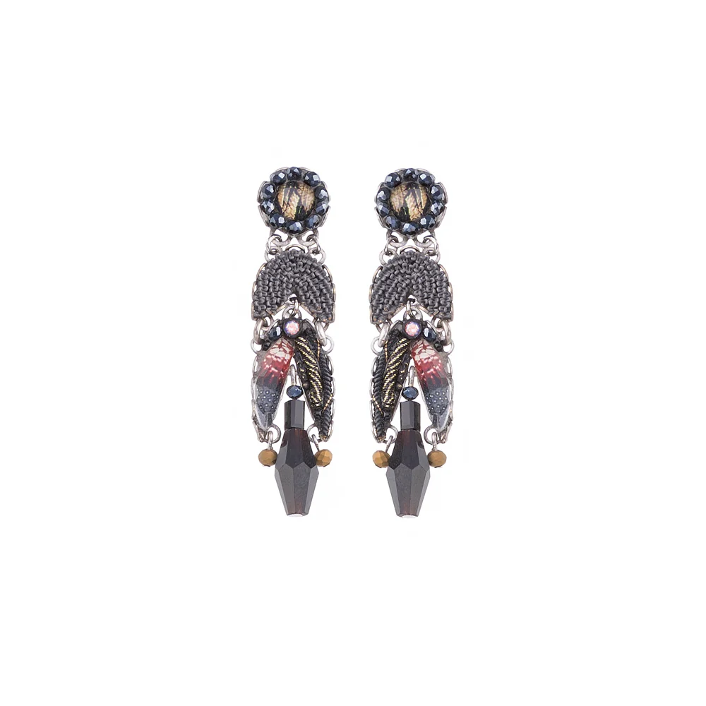 Moon Jet, Krissa Earrings
