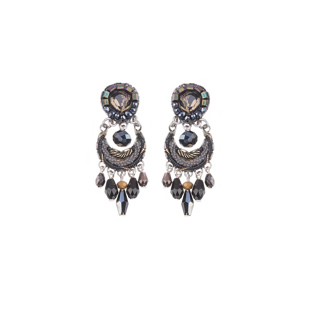 Moon Jet, Yael Earrings