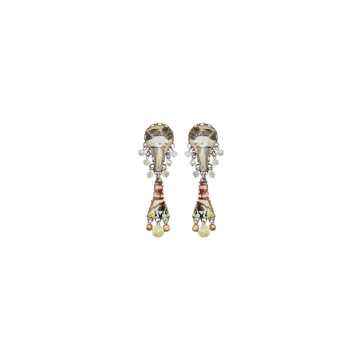 Neptune's Garden Set, Elegant Glass Earrings, Muzuka