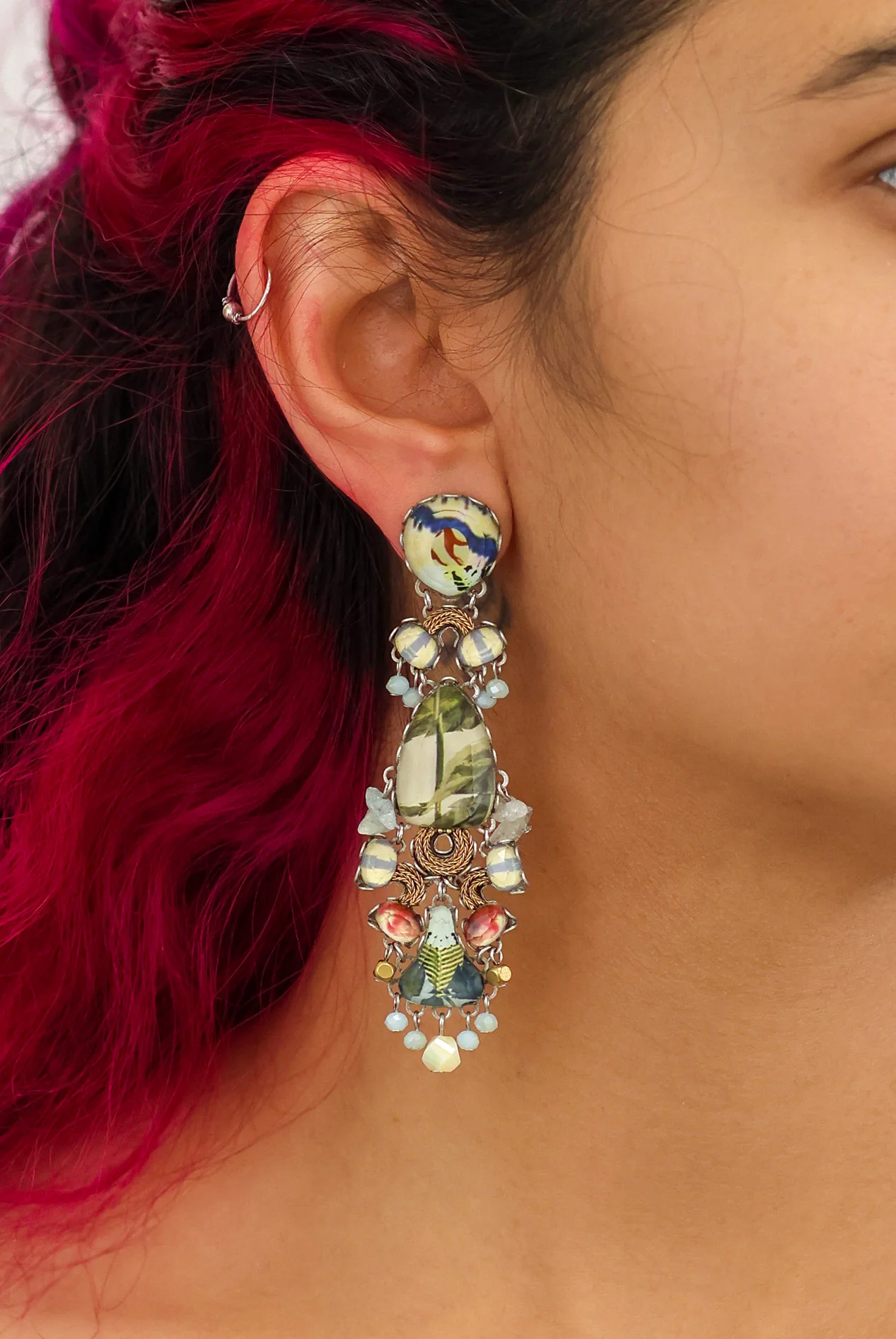 Neptune's Garden Set, Glamorus Glass Earrings, Laminaria - Image 2