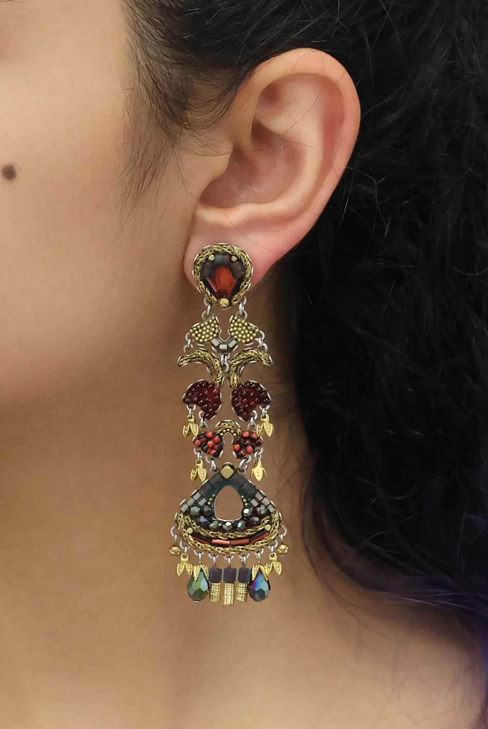 Noble Wine Set, Burgundy Earrings - Image 2