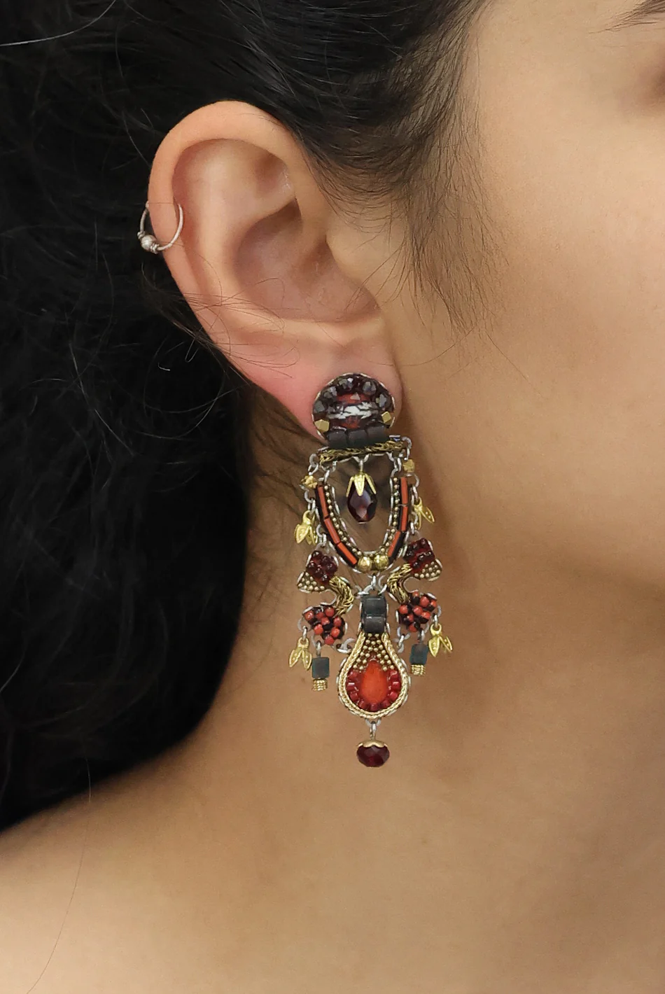 Noble Wine Set, Cherrywood Earrings - Image 2