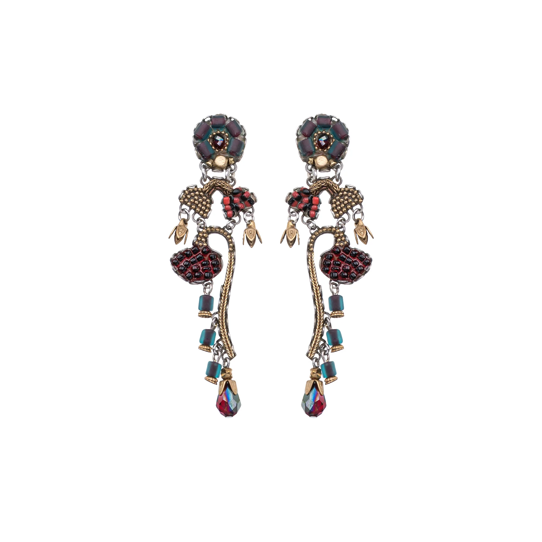 Noble Wine Set, Merlot Earrings
