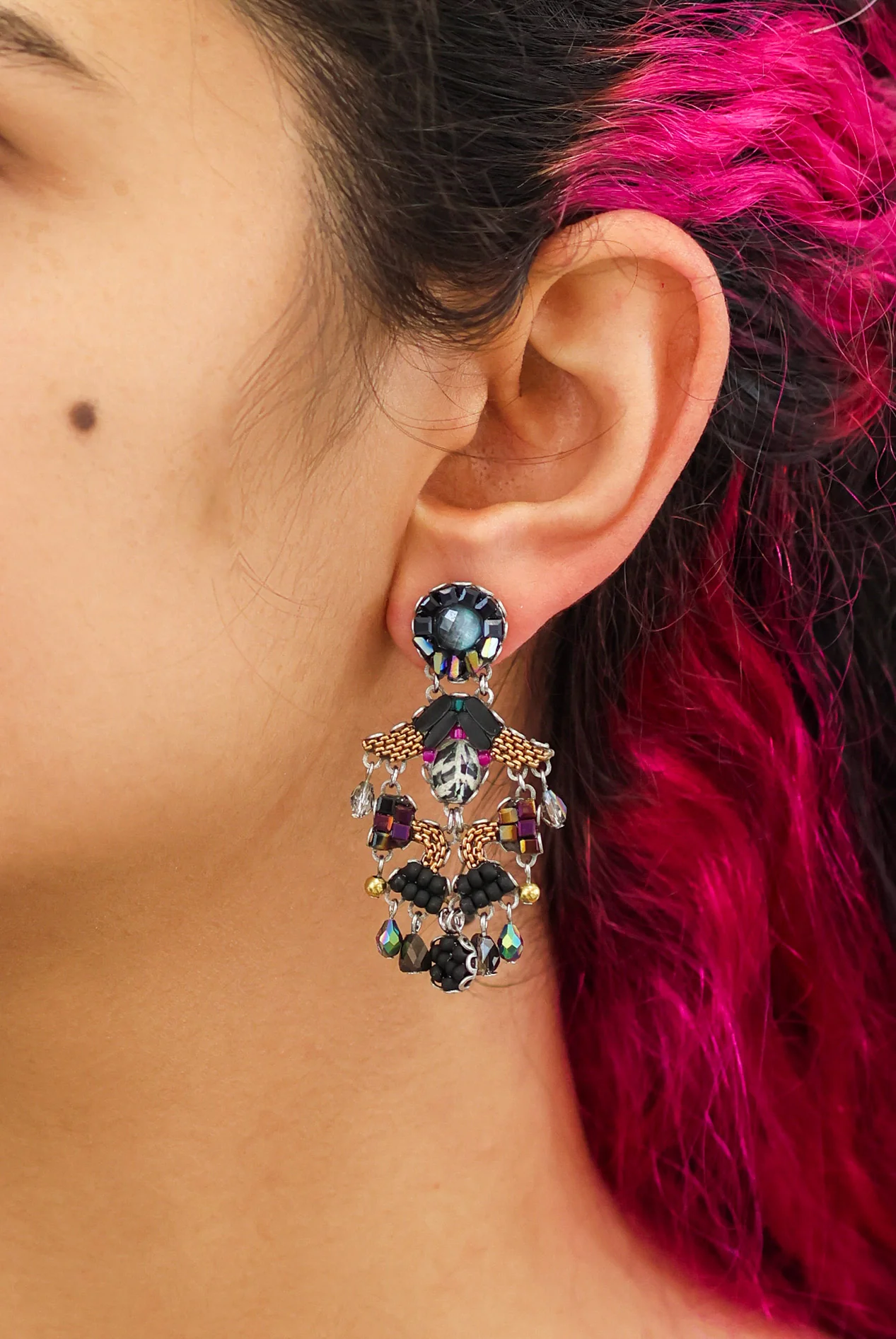Obsidian Set, Chic Black Earrings, Raven - Image 2