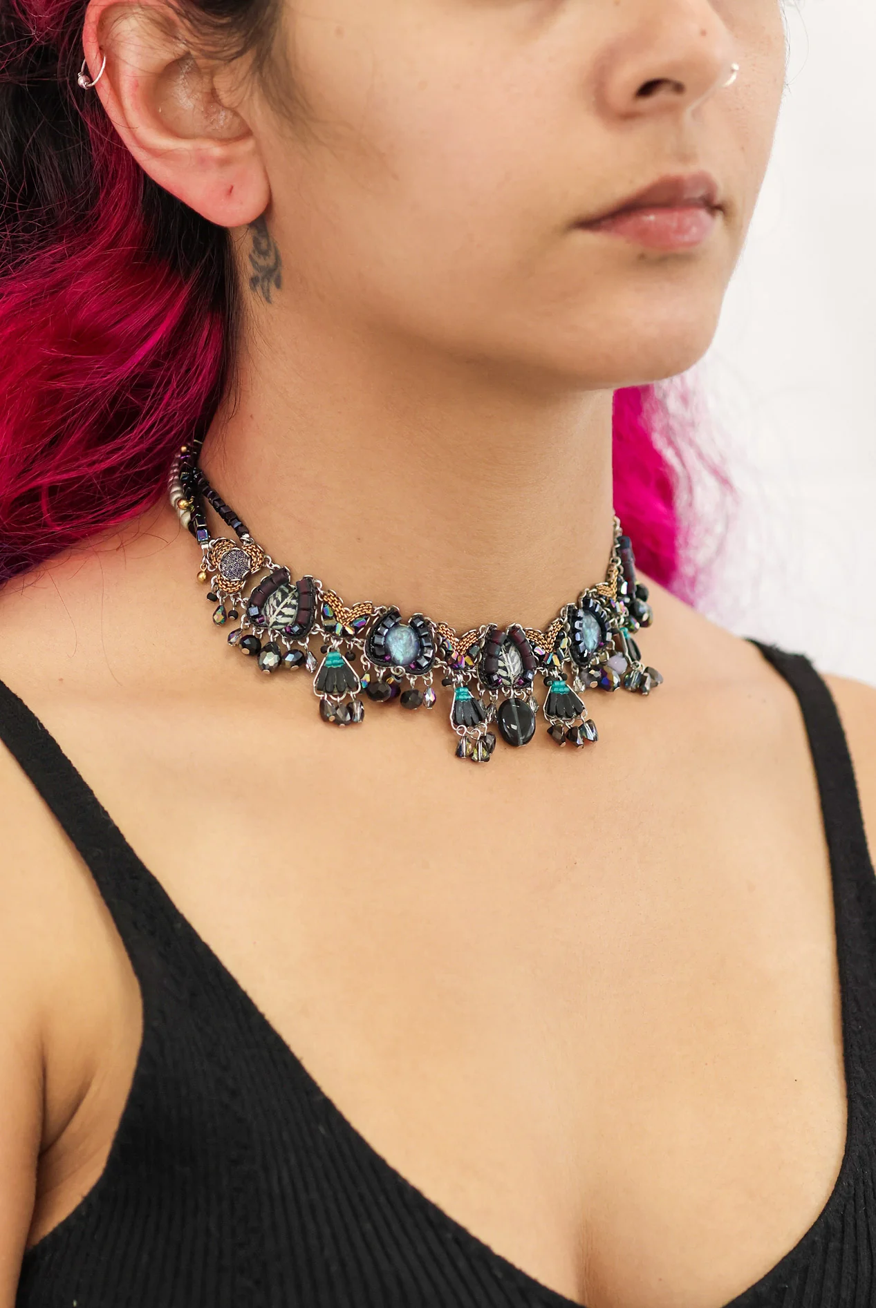 Obsidian Set, Choker Necklace, Blackout - Image 2