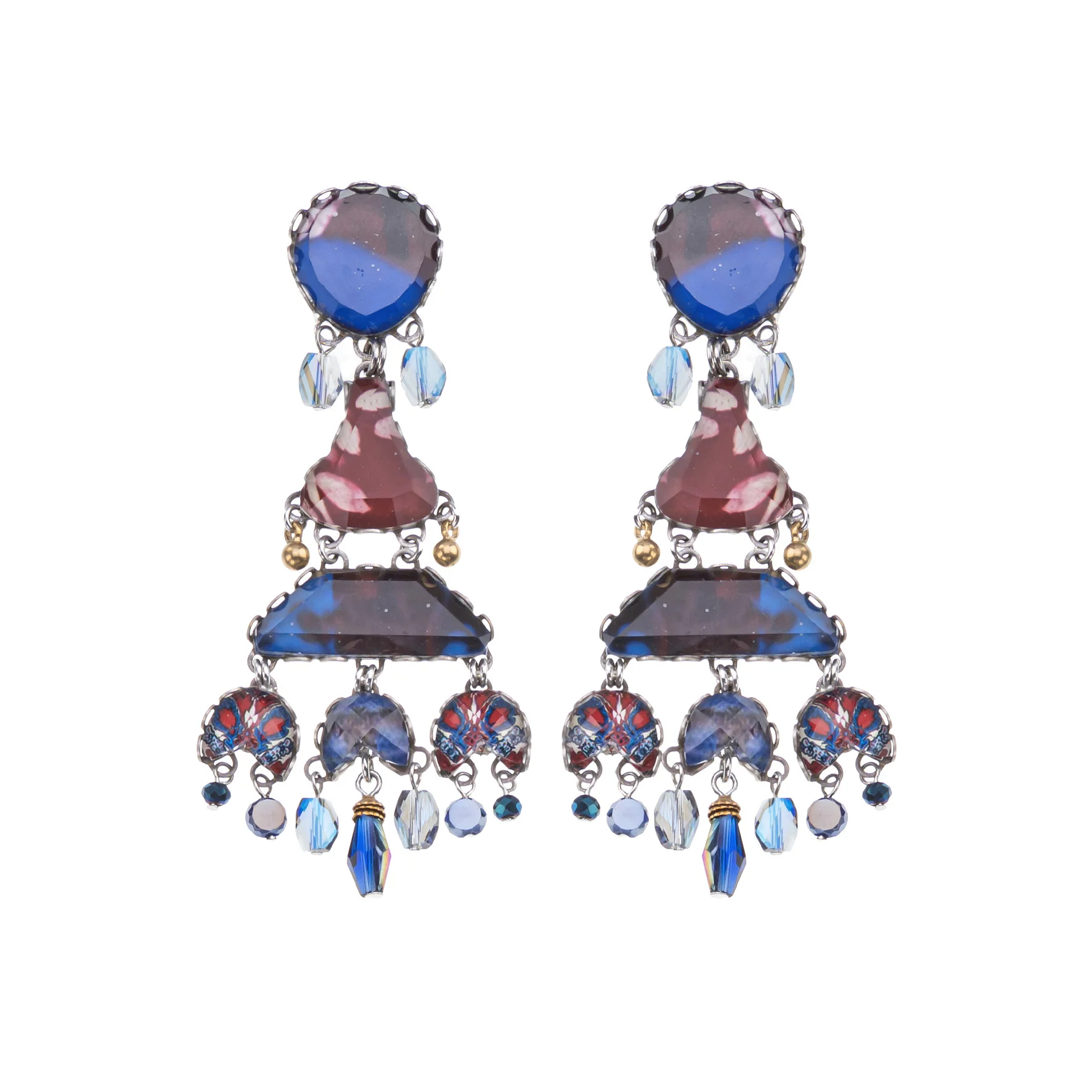 Ocean Edge Set, Coralia Earrings