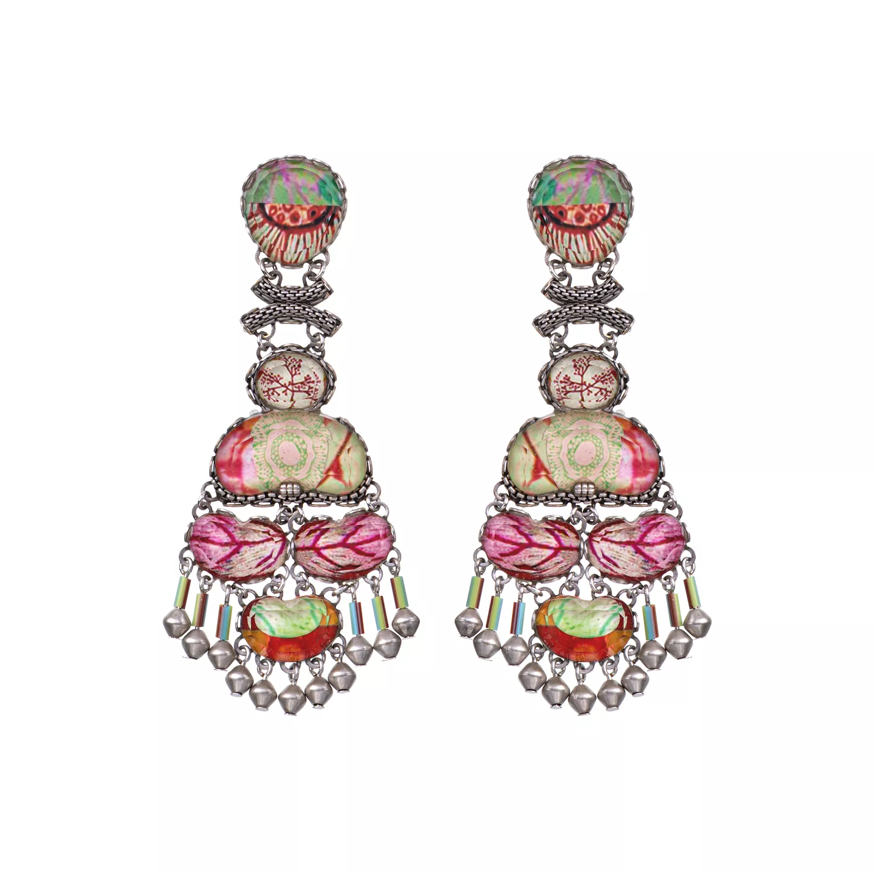 Pastel Big Earrings Summer Fields Set, Amara