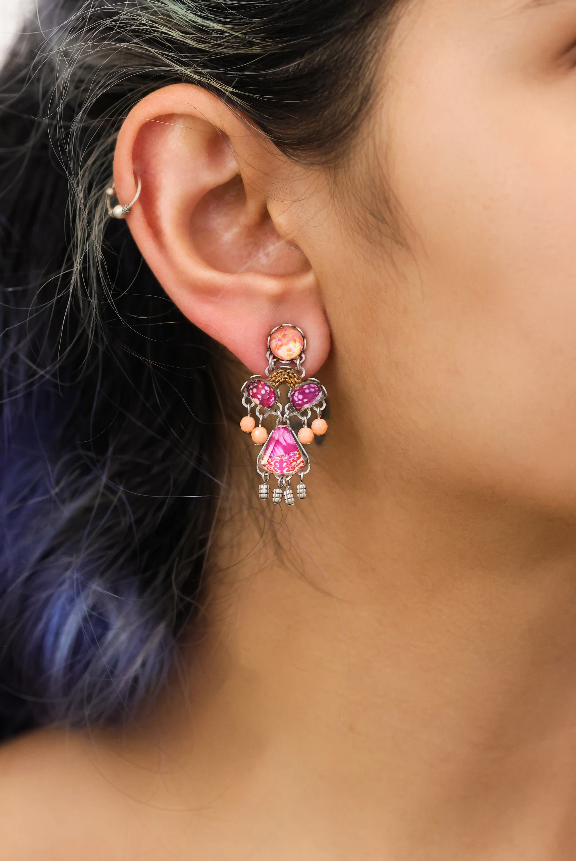 Playful Earrings Rose Embrace Set, Holly - Image 2