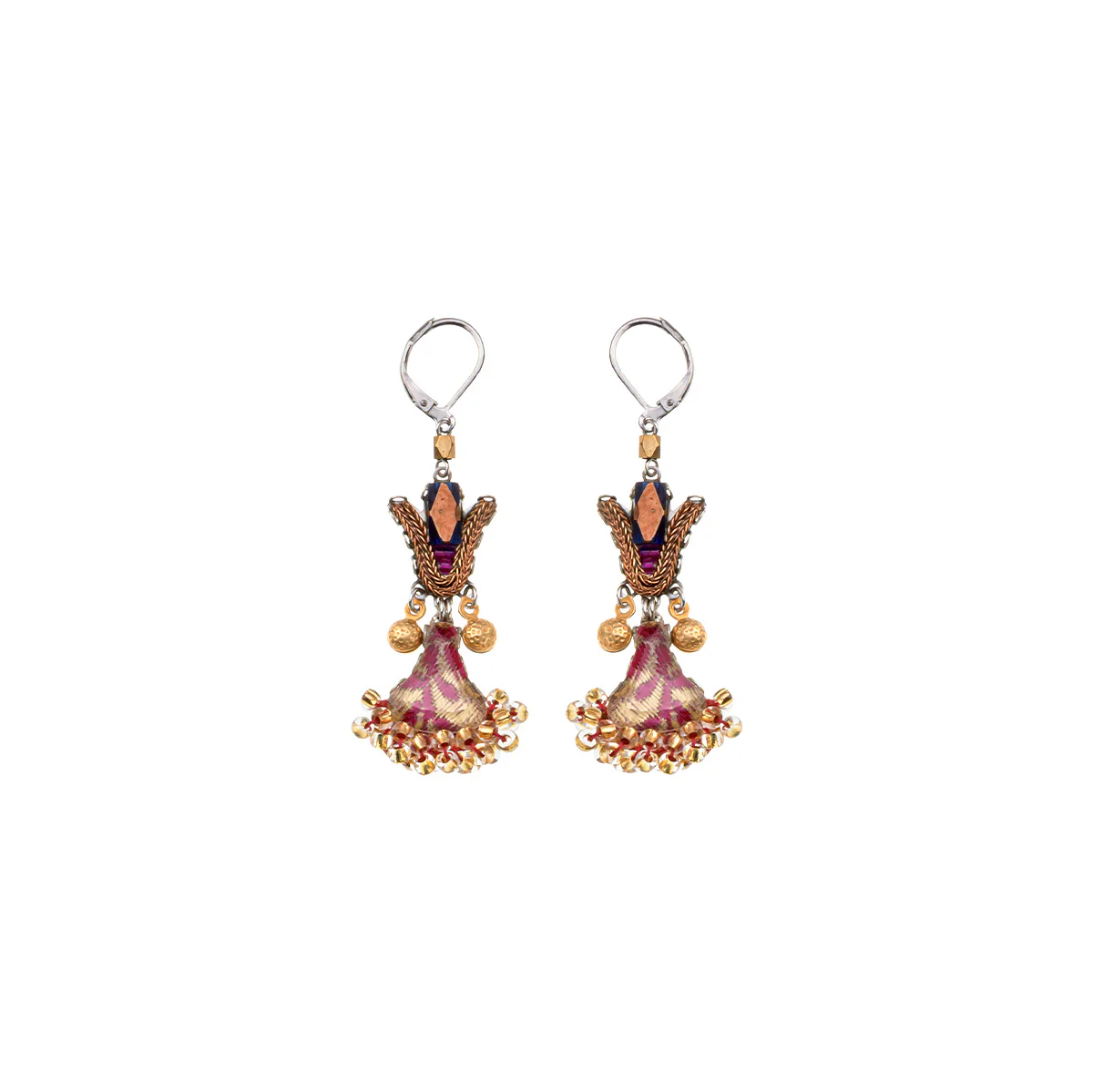 Plum Wine Set, Hanging Earrings, Lirio