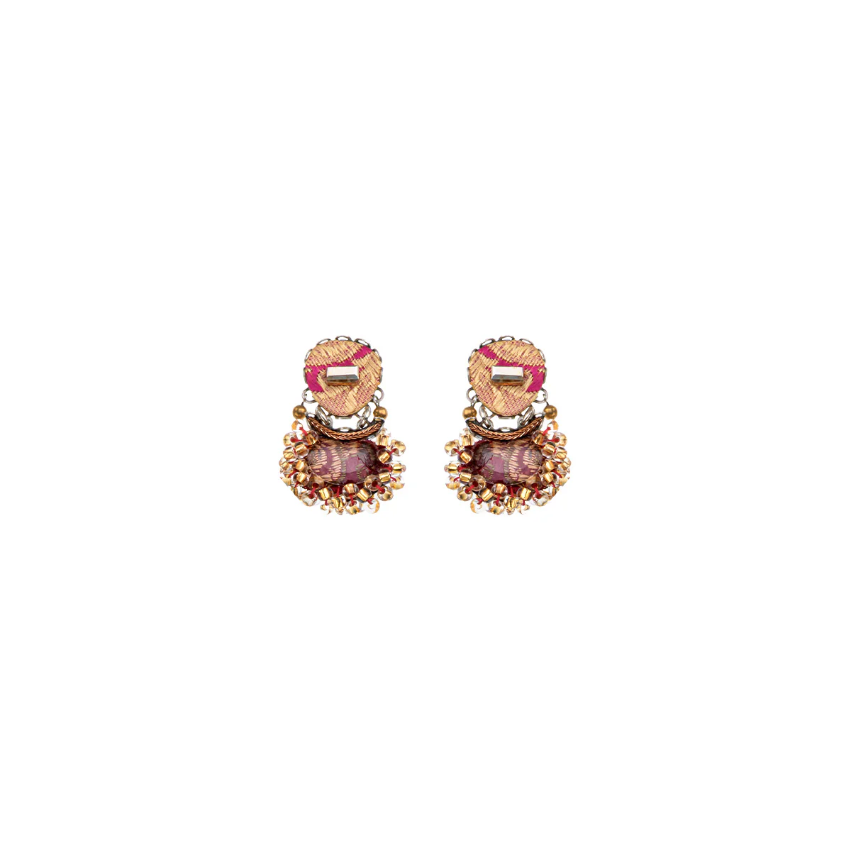 Plum Wine Set, Purple Earrings, Petaline