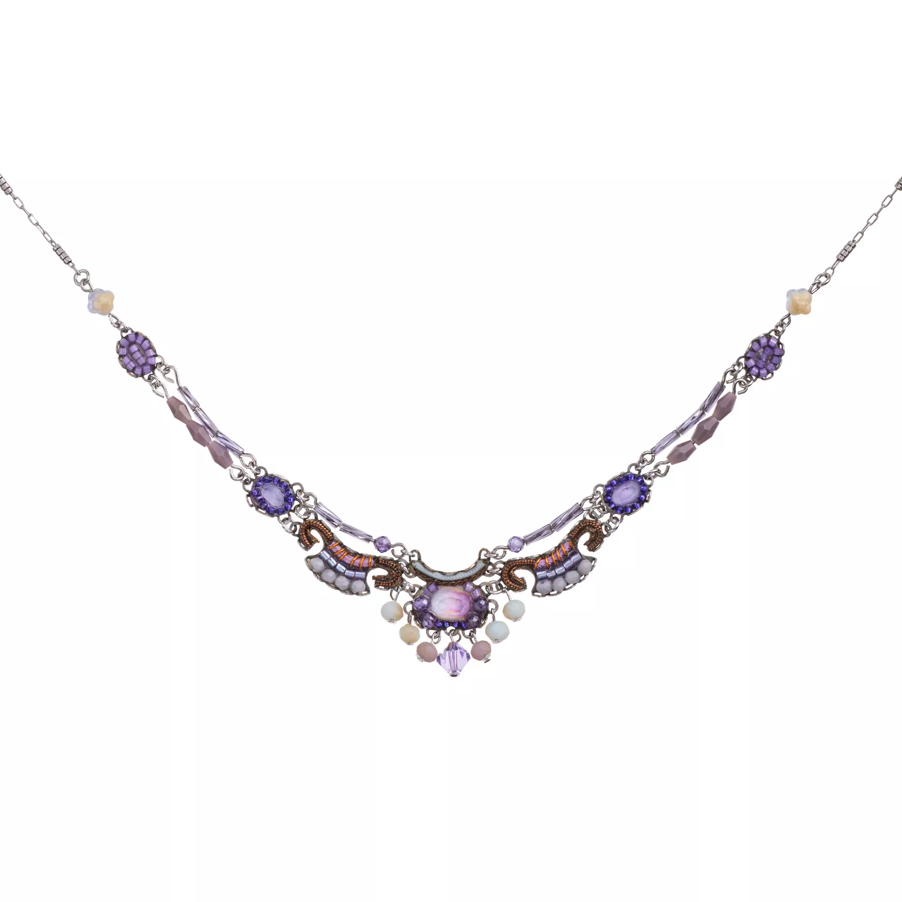 Purple Feminine Necklace Plum Blossom Set, Ume
