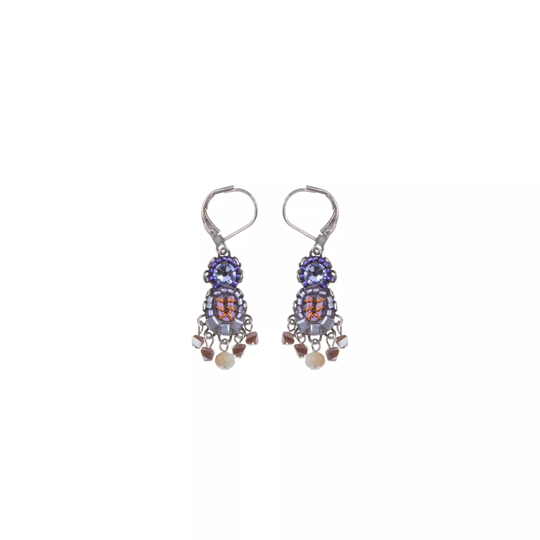 Purple Hook Flower Earrings Plum Blossom Set, Orli