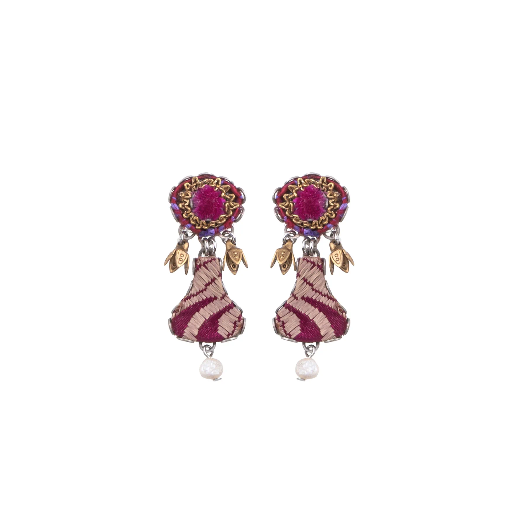 Red Daintily Earrings Ancient Royalty Set, Manami