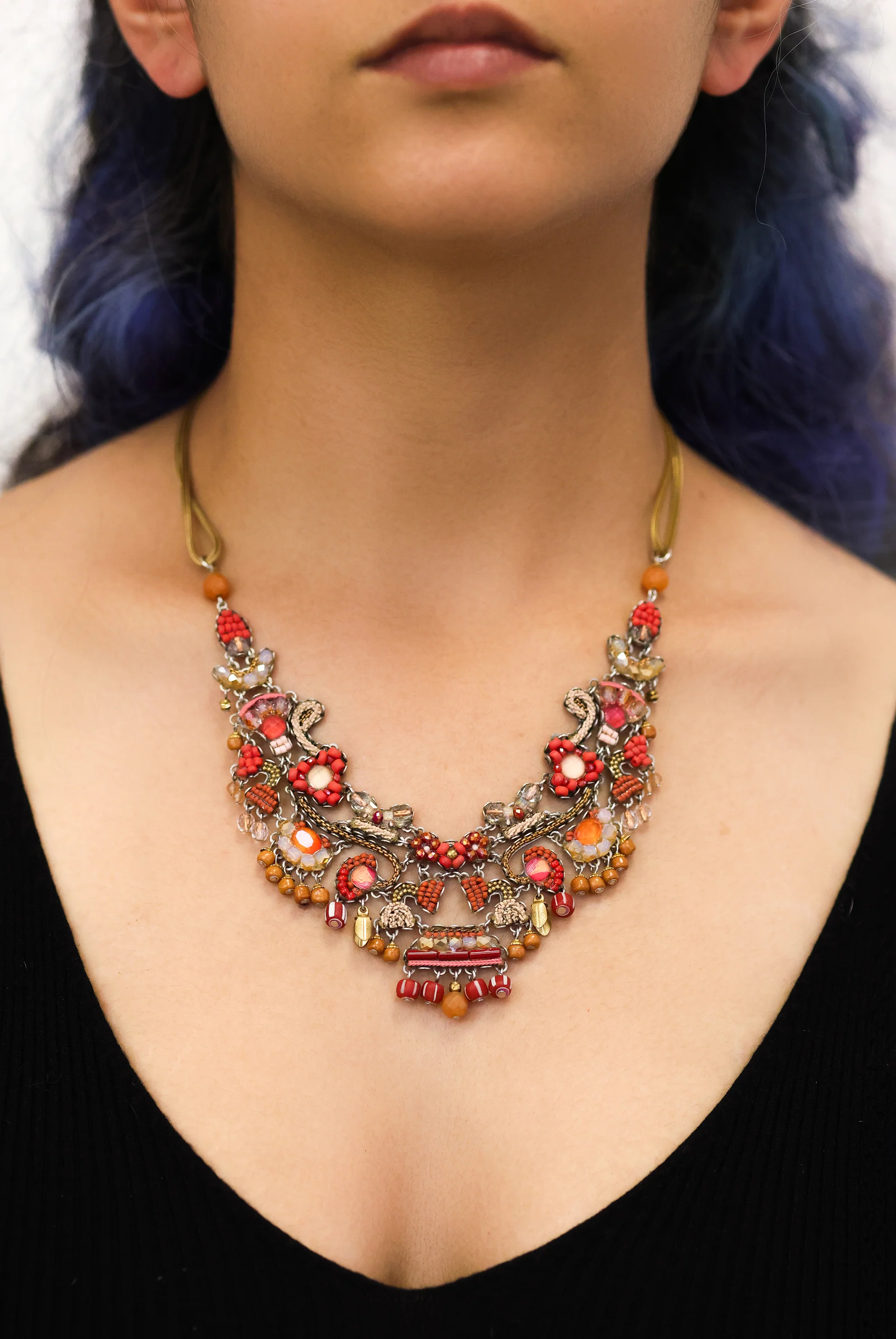 Red Dramatic Necklace Radical Red Set, Rojo - Image 2