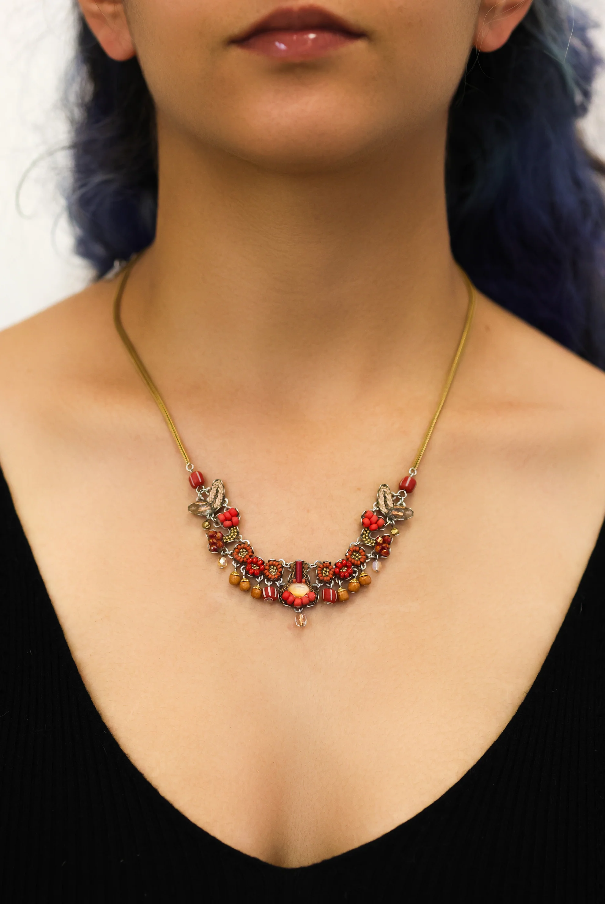 Red Feminine Necklace Radical Red Set, Rout - Image 2