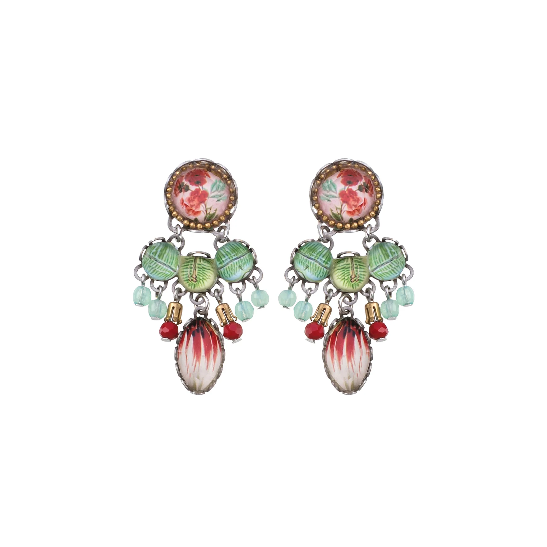 Romantic Earrings Flower Garden   Set, Erica
