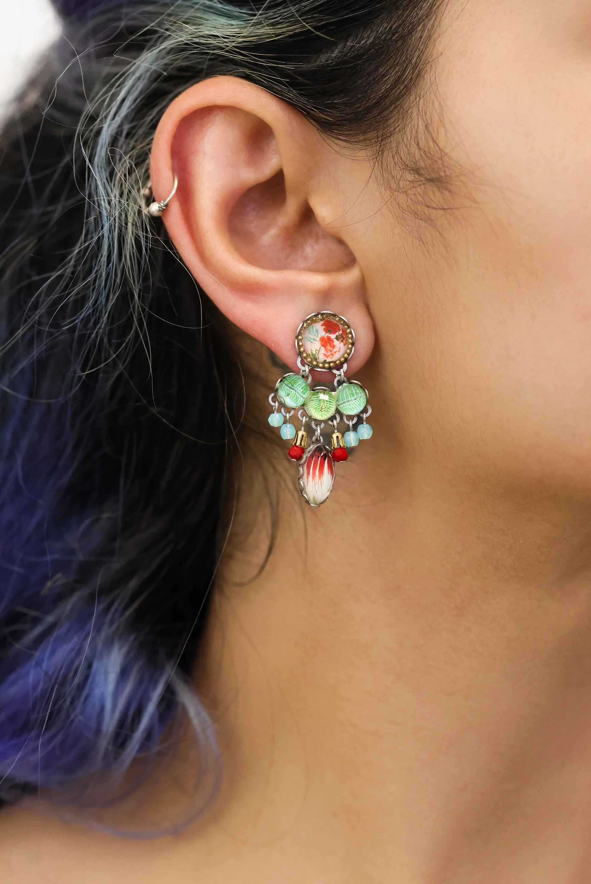 Romantic Earrings Flower Garden   Set, Erica - Image 2