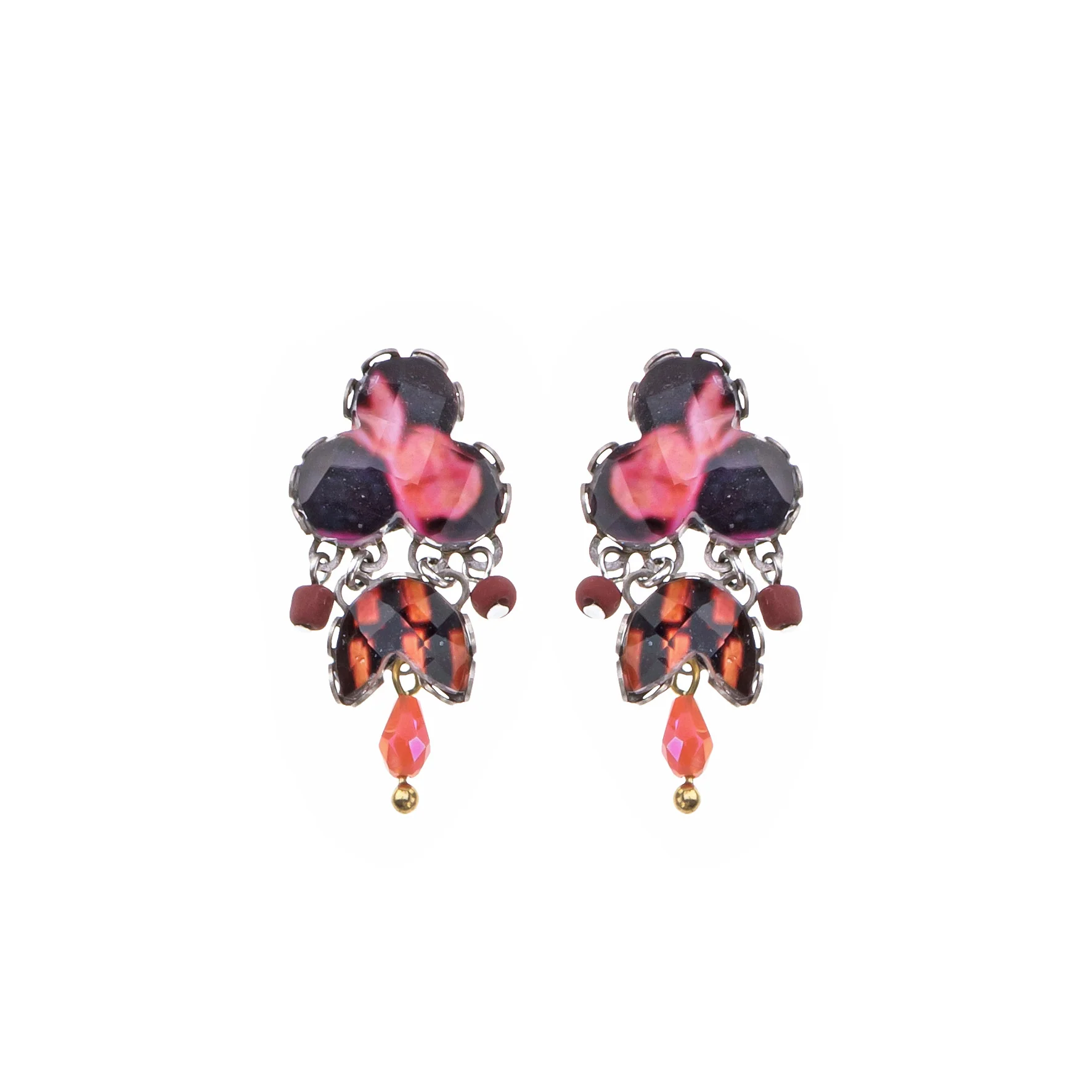 Rosy Clay Set, Blossin Earrings