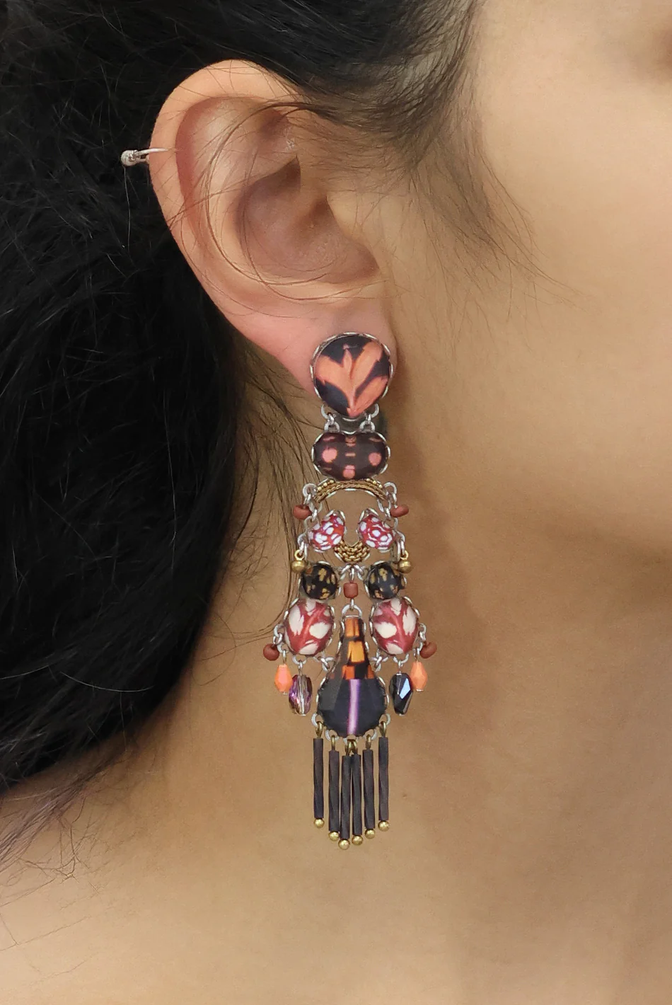 Rosy Clay Set, Dasaria Earrings - Image 2