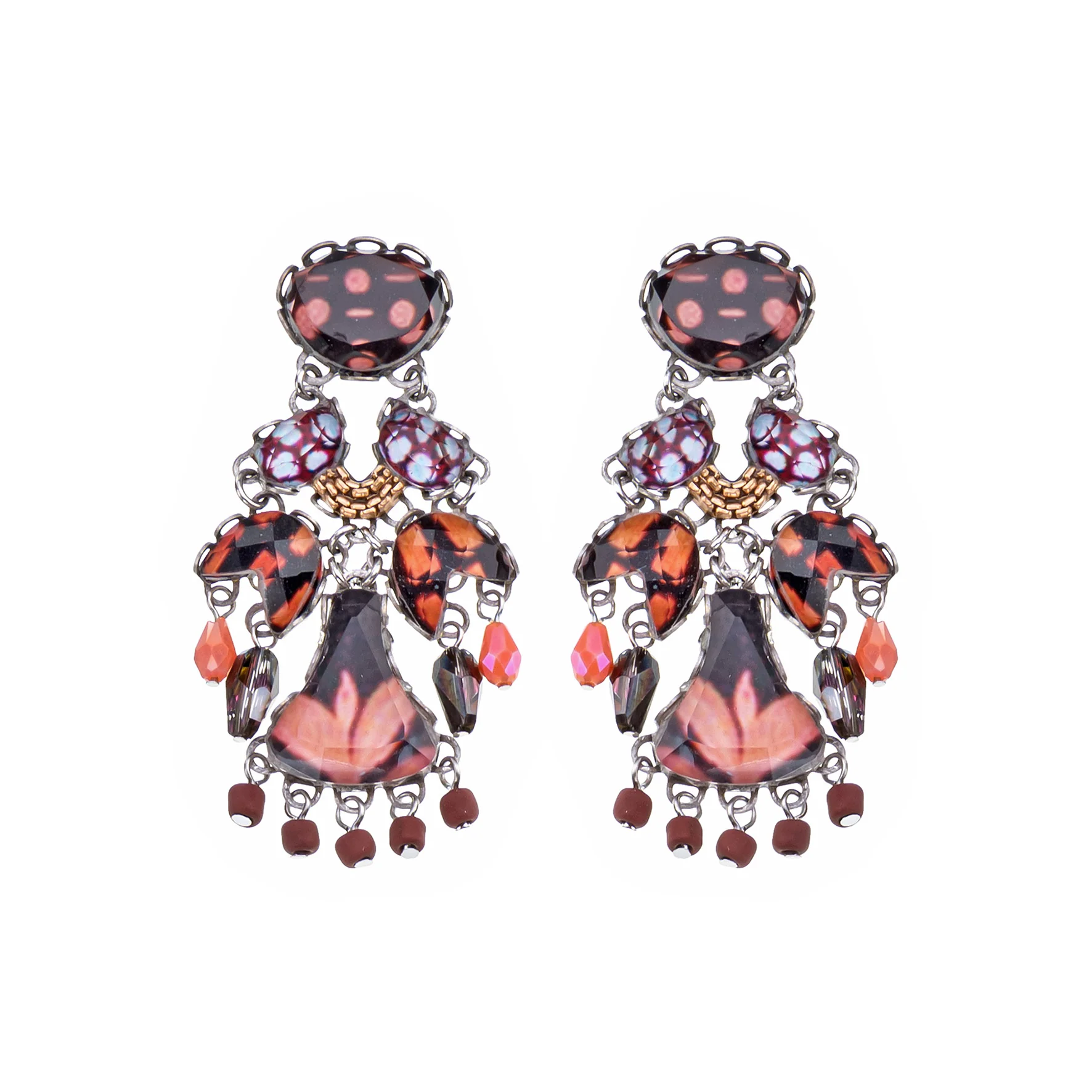 Rosy Clay Set, Rosava Earrings