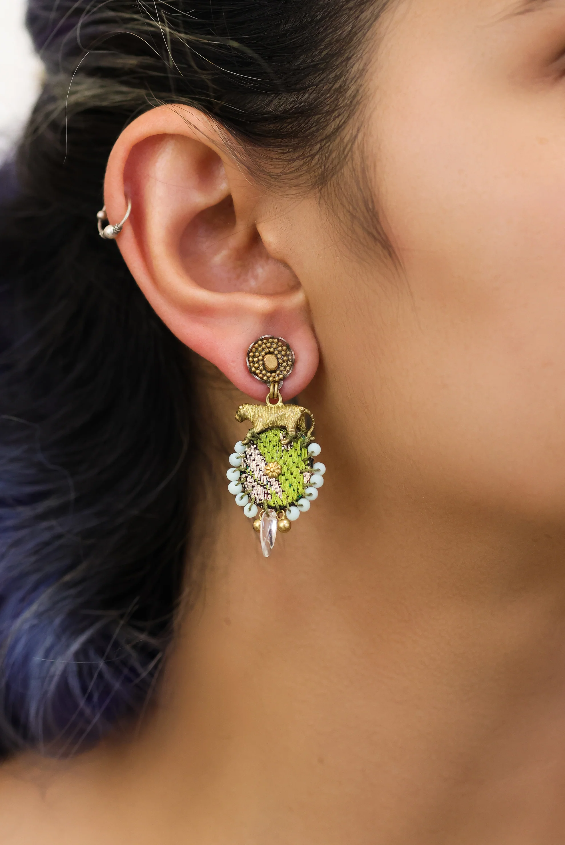 Round Earrings Utopian Dream Set, Iris - Image 2
