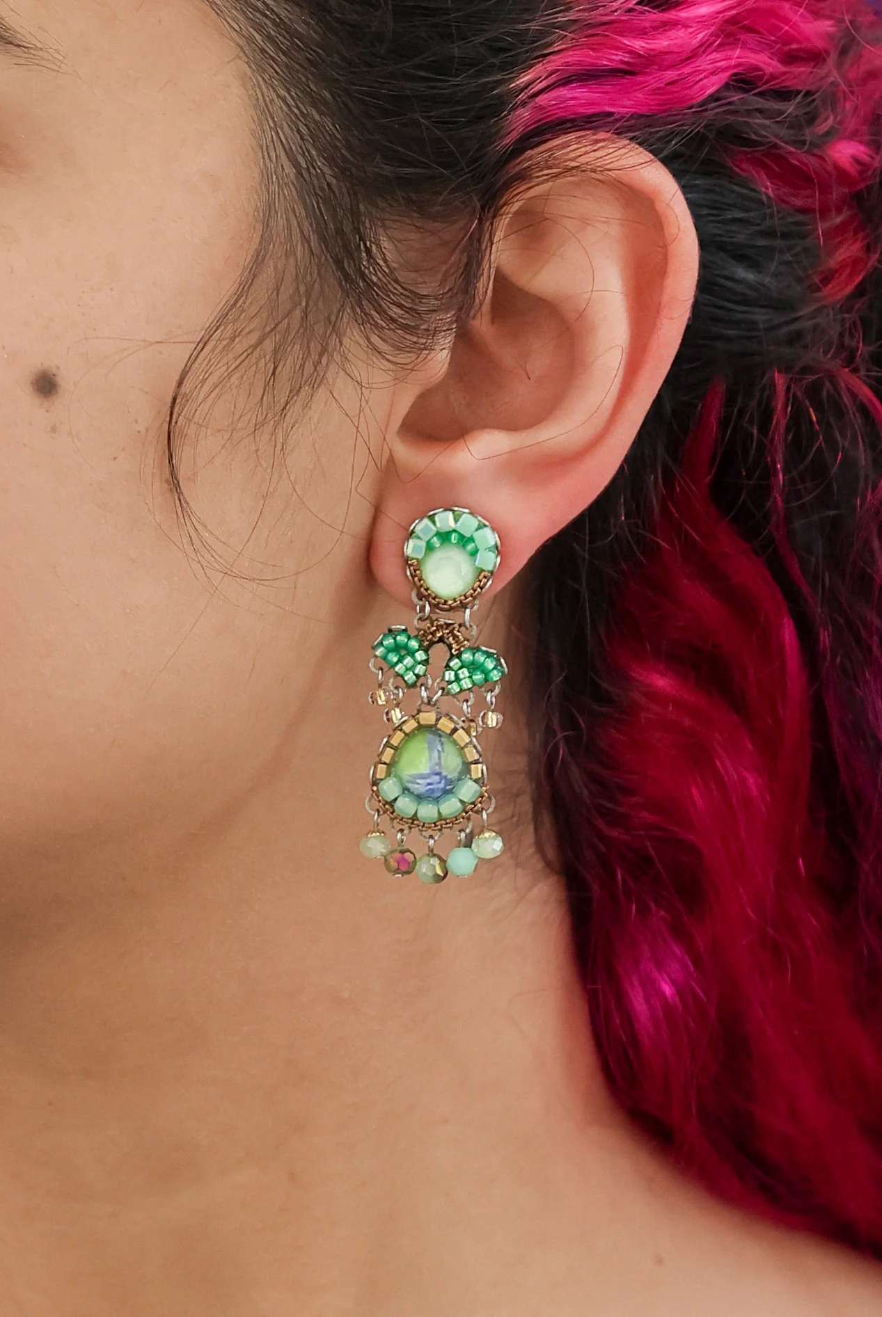 Seagrass Set, Beaded Earrings, Haicao - Image 2