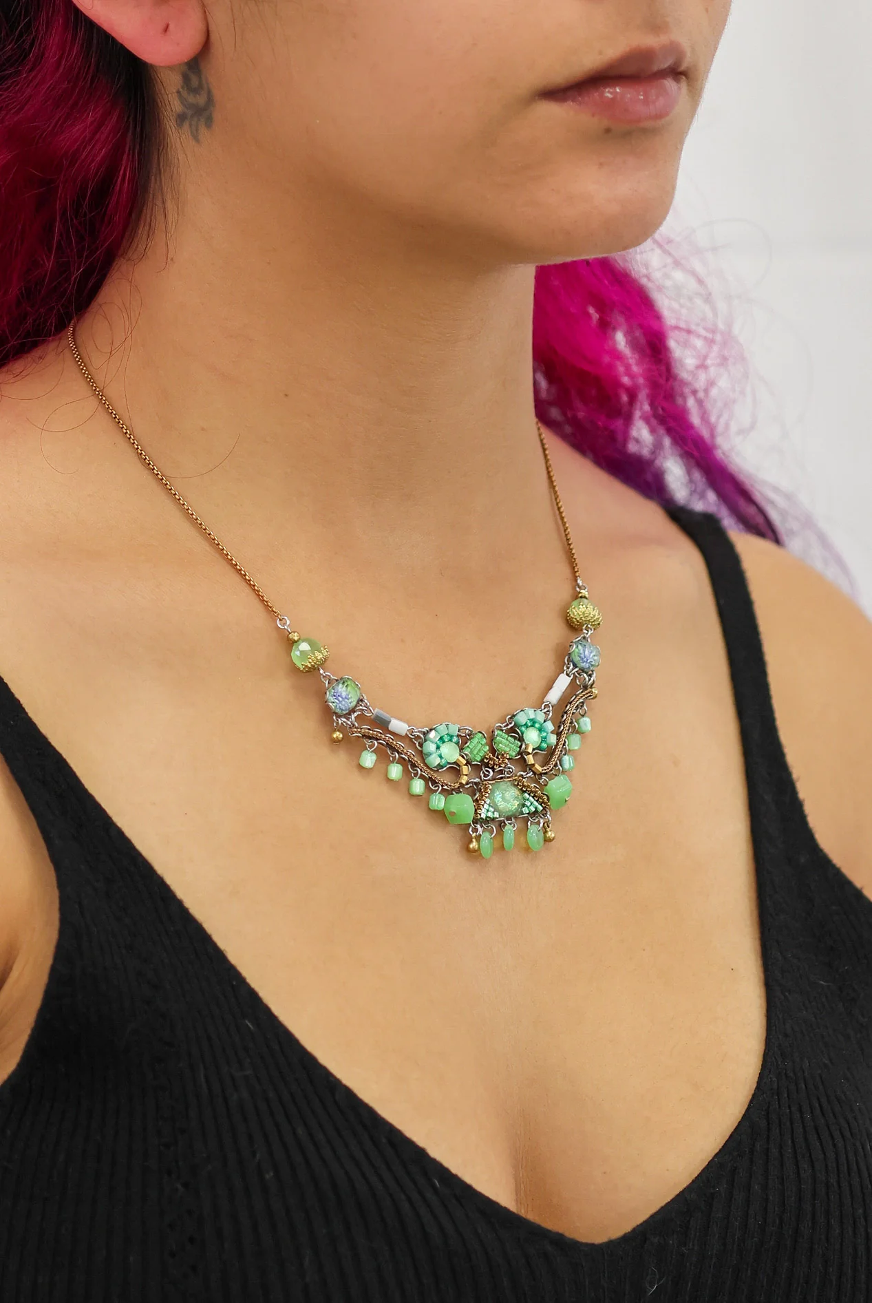 Seagrass Set, Beaded Necklace, Zeegras - Image 2