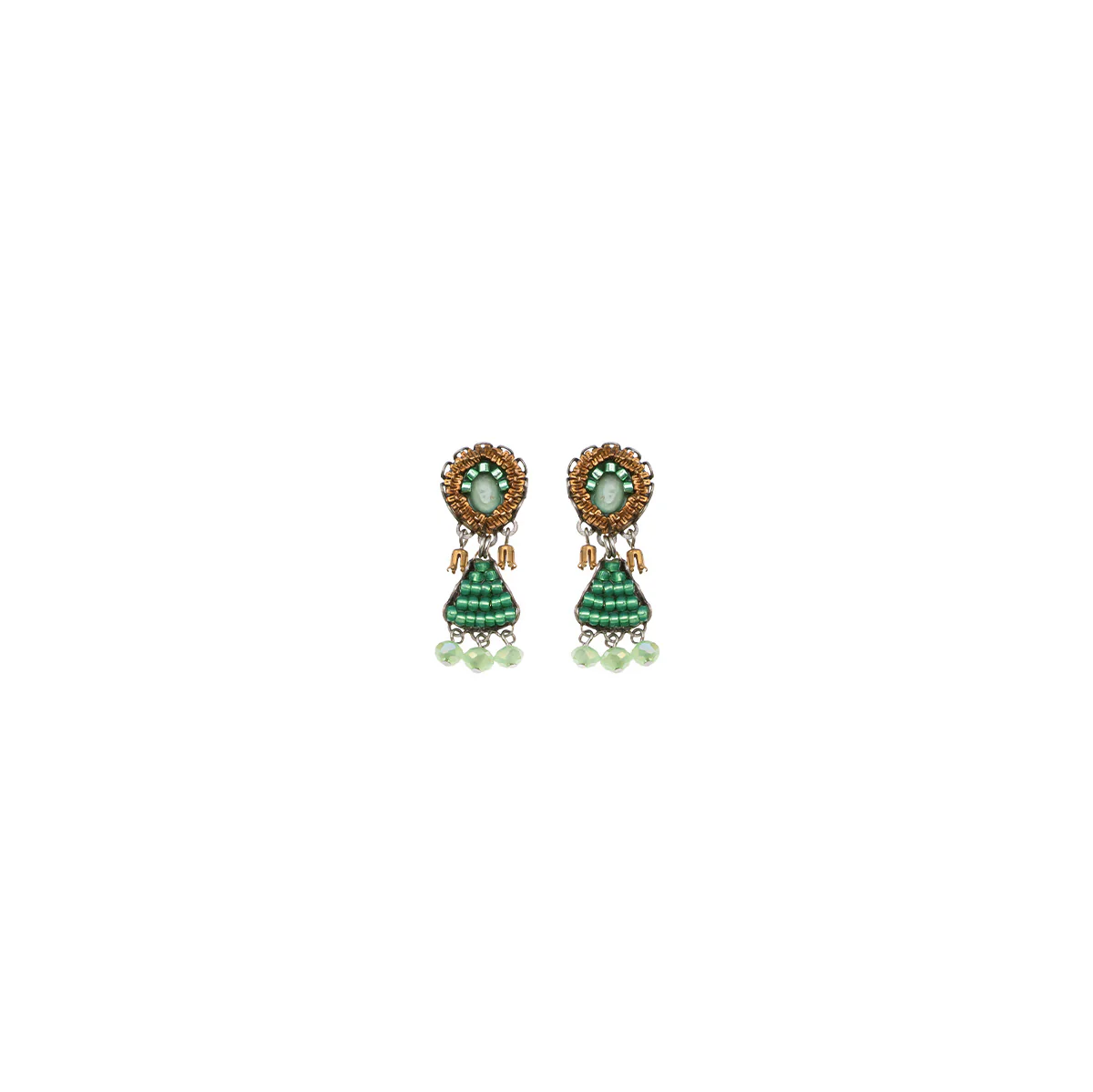 Seagrass Set, Beadwork Earrings, Ruppia