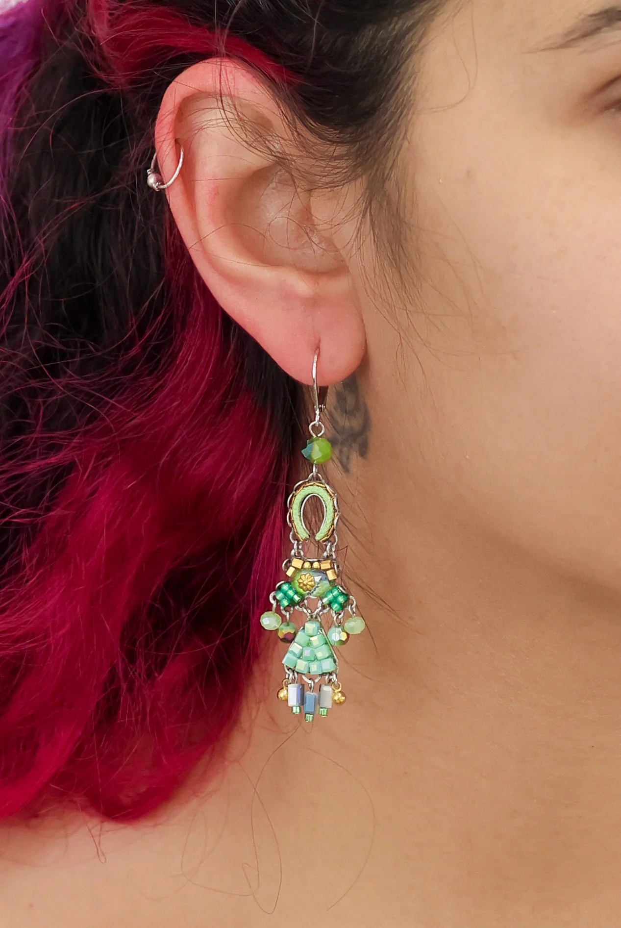Seagrass Set, Handmade Earrings, Enhalus - Image 2